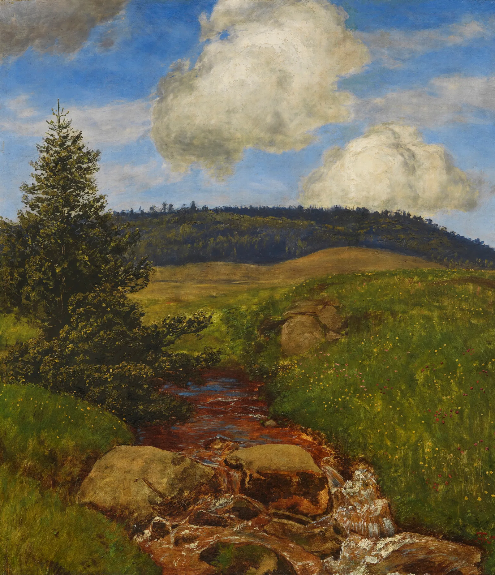 Schwarzwaldbach Wall Art by Hans Thoma - Canvas Print