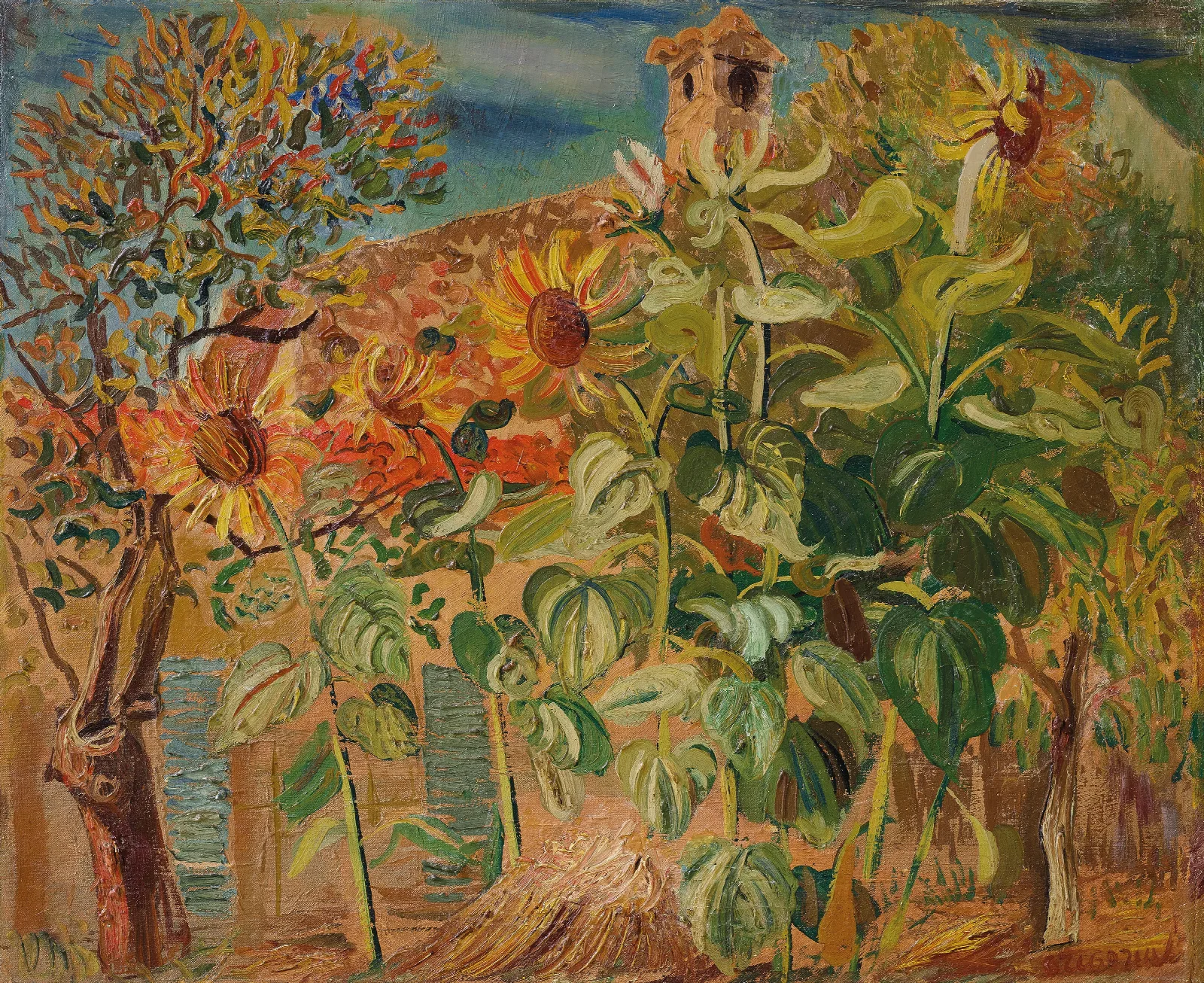 Sunflowers 19 Wall Art by Boris Grigoriev - Canvas Print
