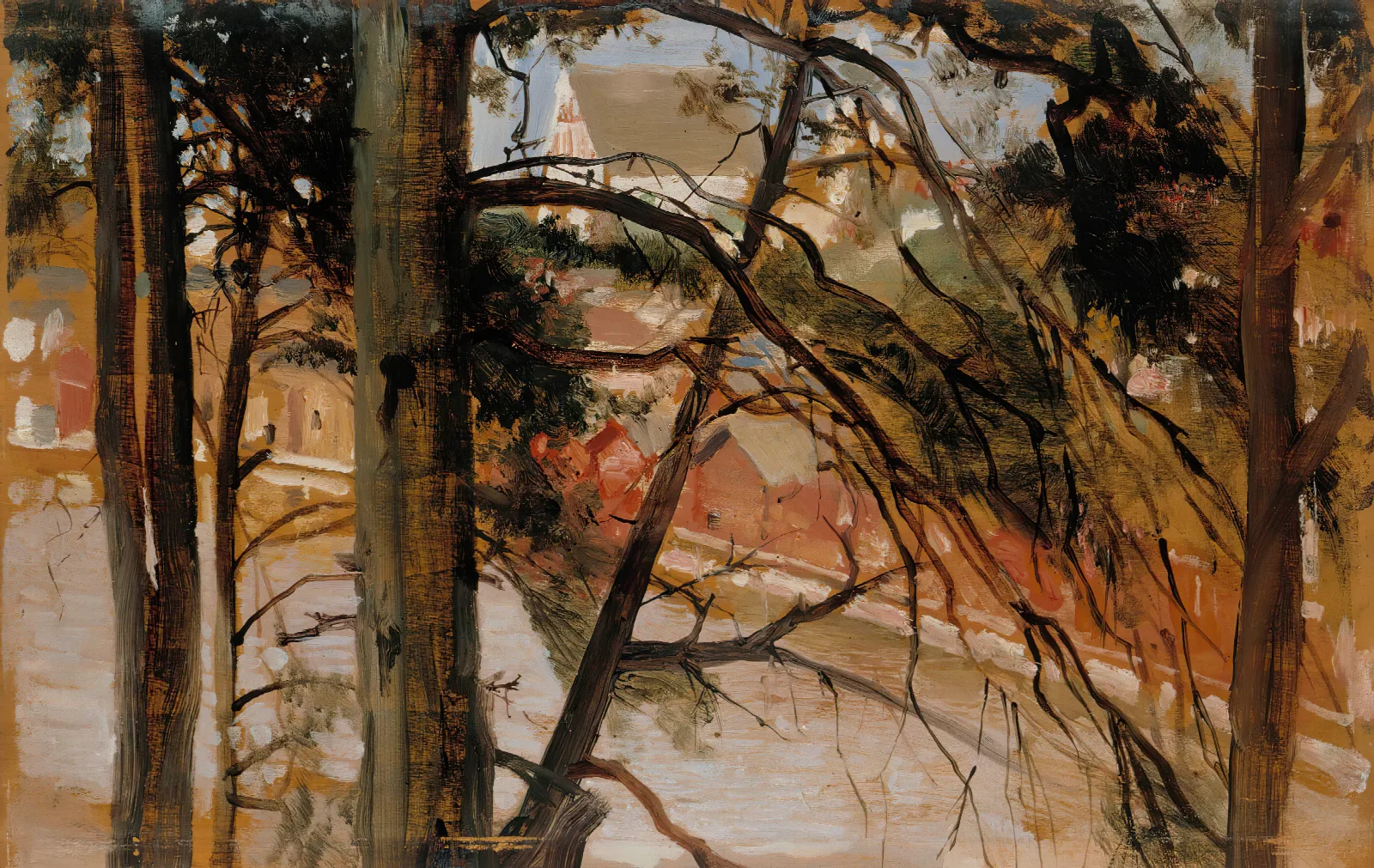 Study For Porvoo From Nasinmaki Hill Wall Art by Albert Edelfelt - Canvas Print