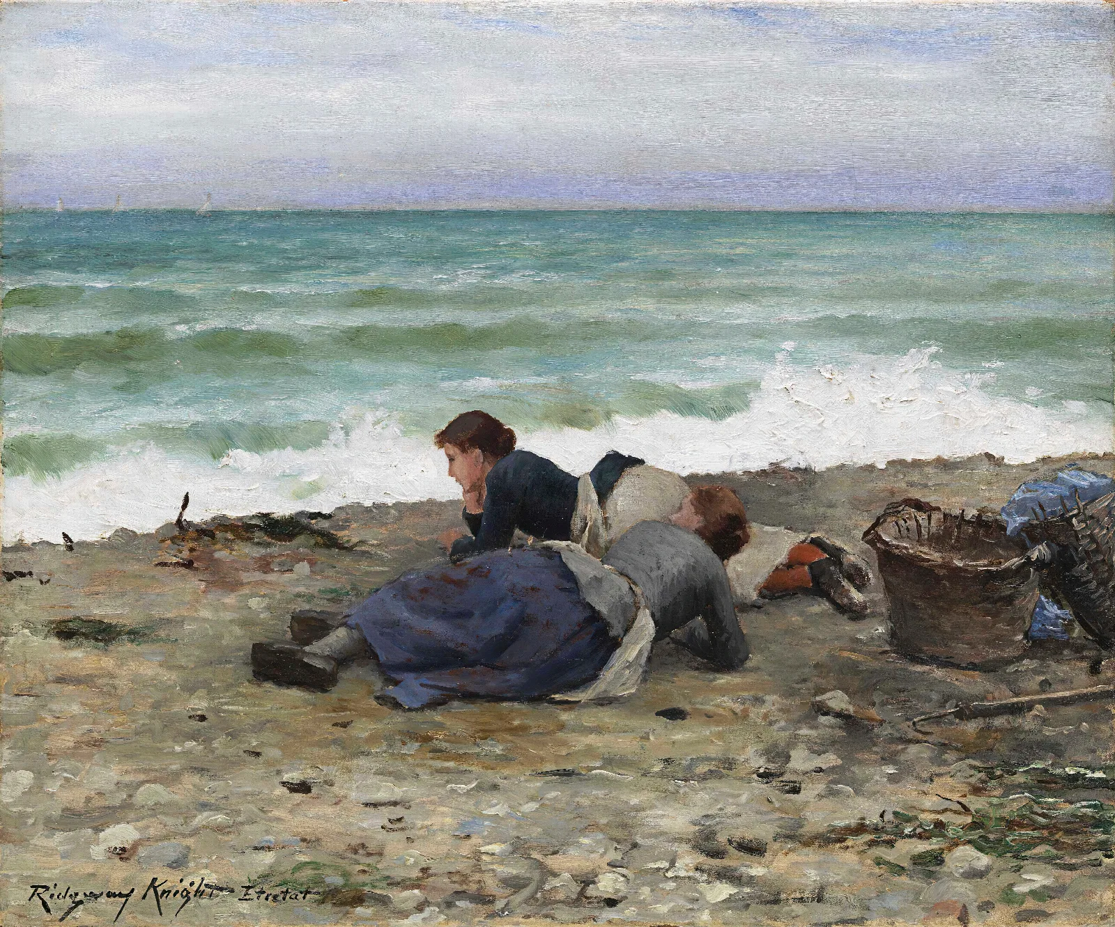 High Tide Etretat Wall Art by Daniel Ridgway Knight - Canvas Print