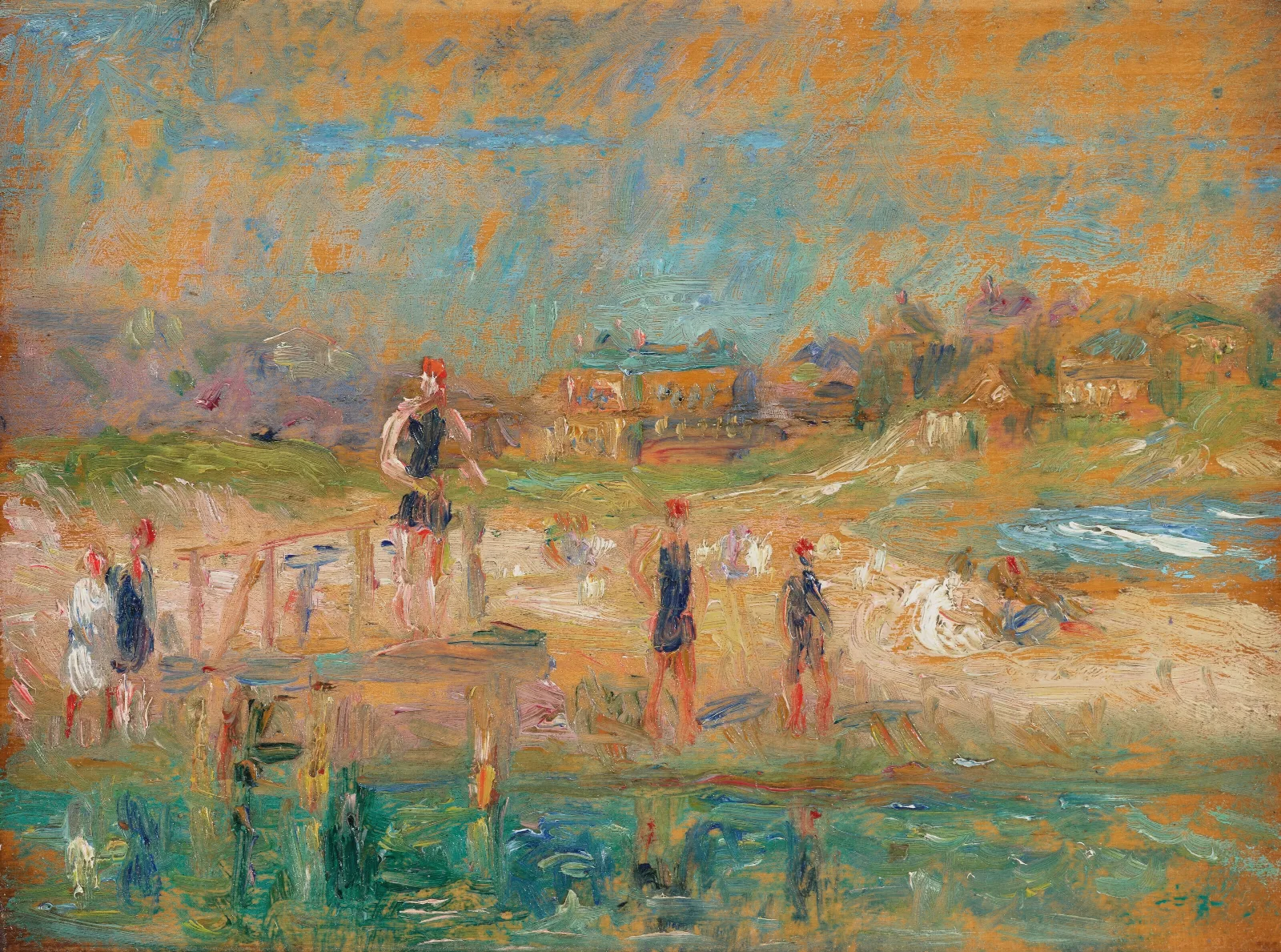 Bathers 22 Wall Art by William James Glackens - Canvas Print