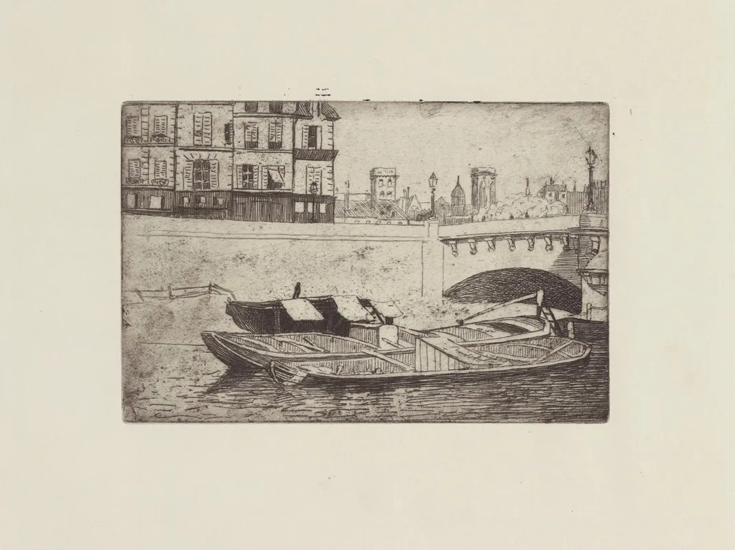 Peniches Au Pont Neuf Wall Art by Félix Vallotton - Canvas Print