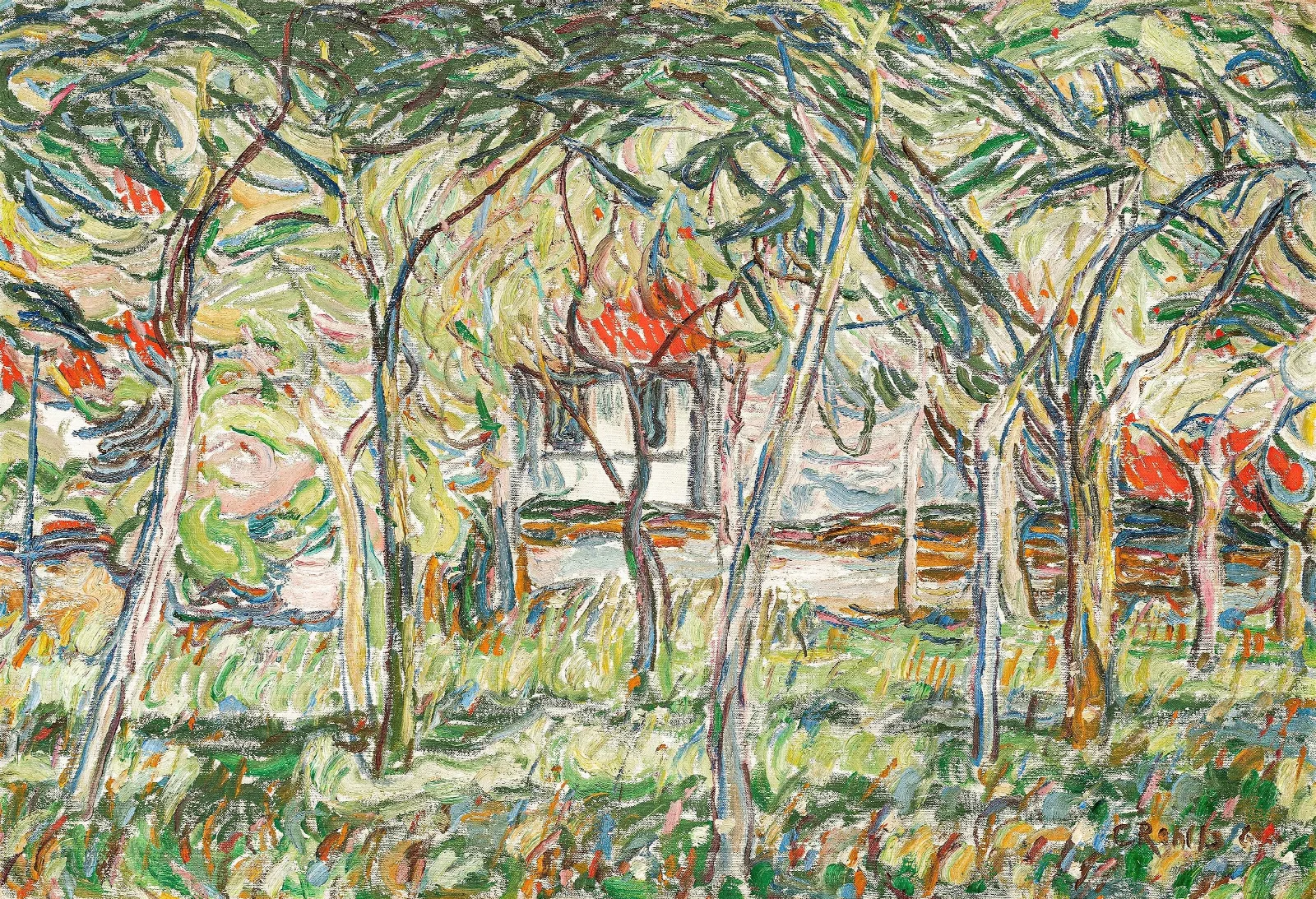 Garten In Soest Wall Art by Christian Rohlfs - Canvas Print