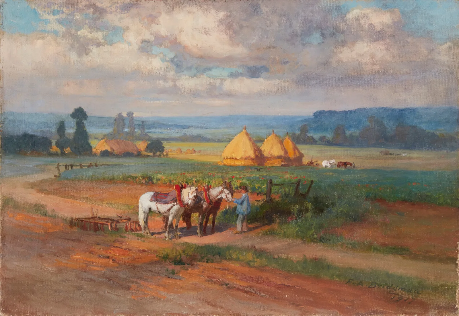 En Normandie Wall Art by Frederick Arthur Bridgman - Canvas Print
