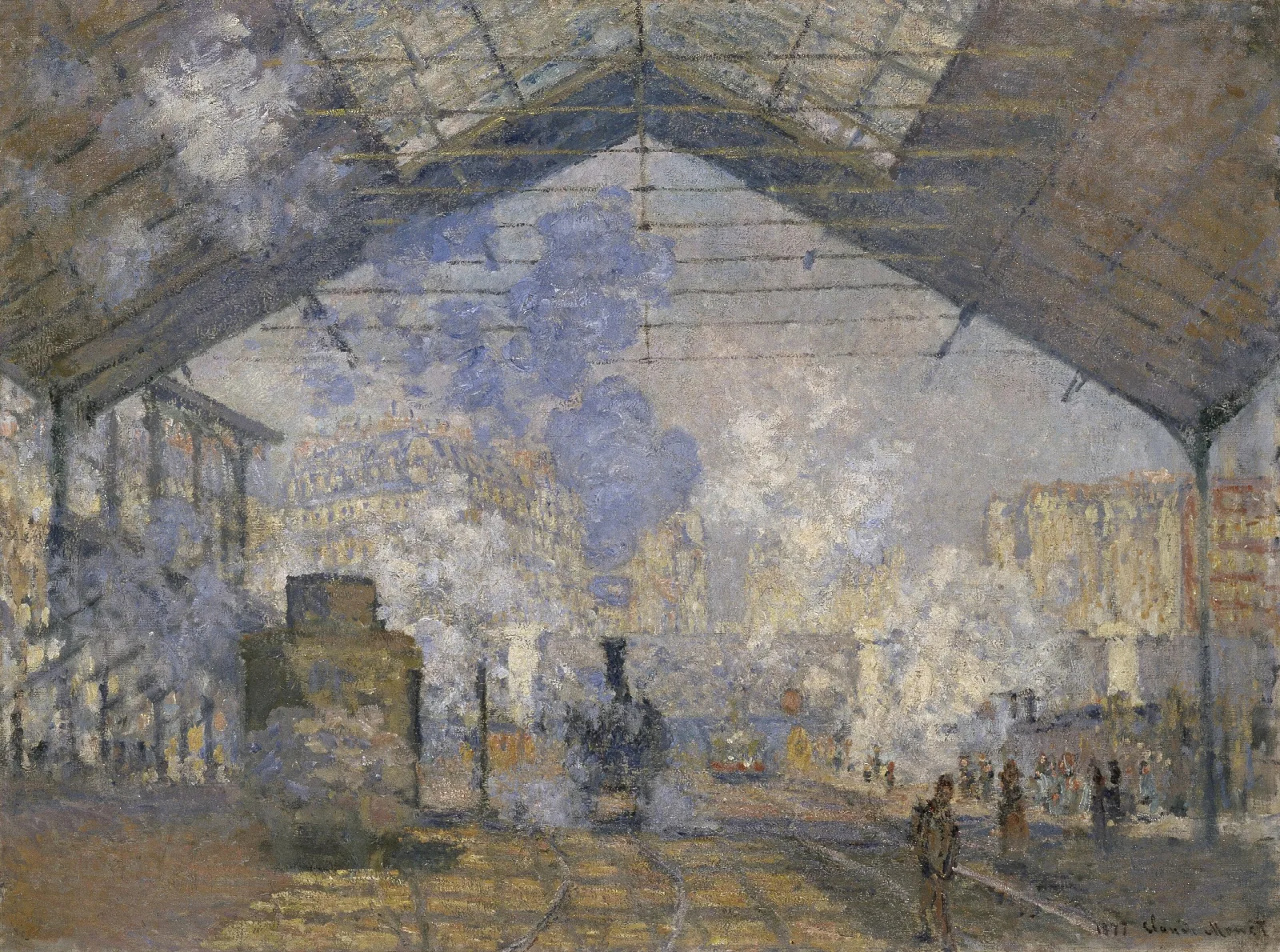 The Saint Lazare Station Wall Art by Claude Monet - Canvas Print