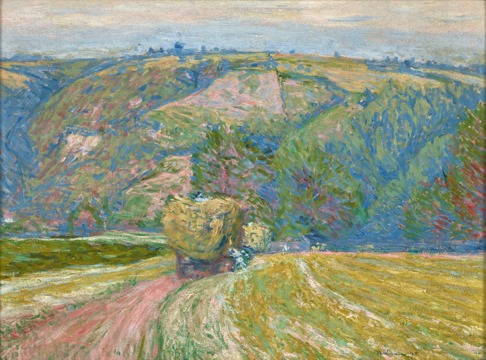 Cart With Hay Wall Art by Józef Pankiewicz - Canvas Print