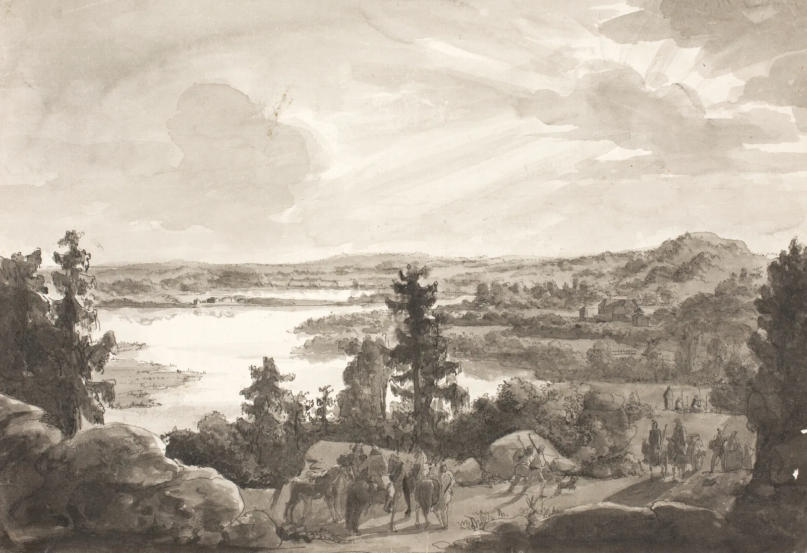 View Of A Lake Norway Wall Art by Johan Christian Dahl - Canvas Print