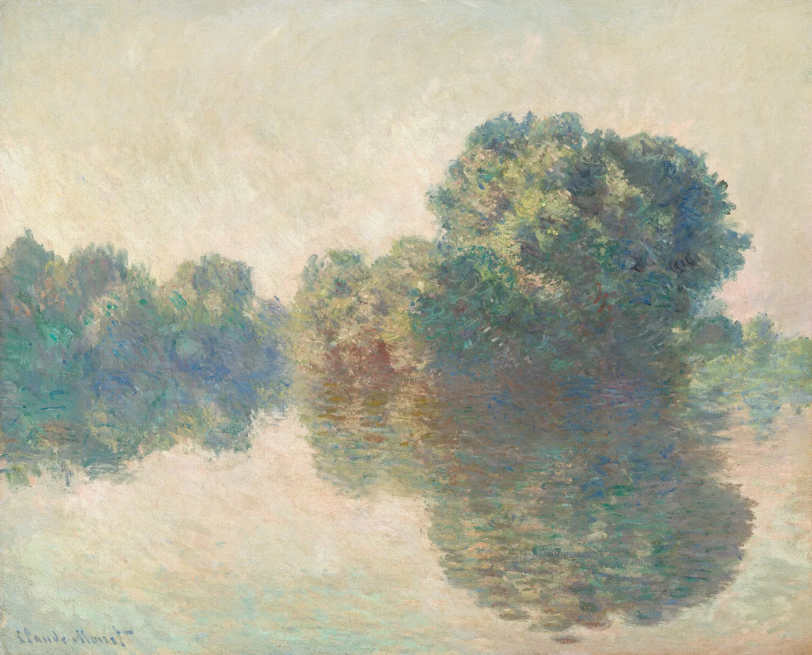 The Seine At Giverny Wall Art by Claude Monet - Canvas Print