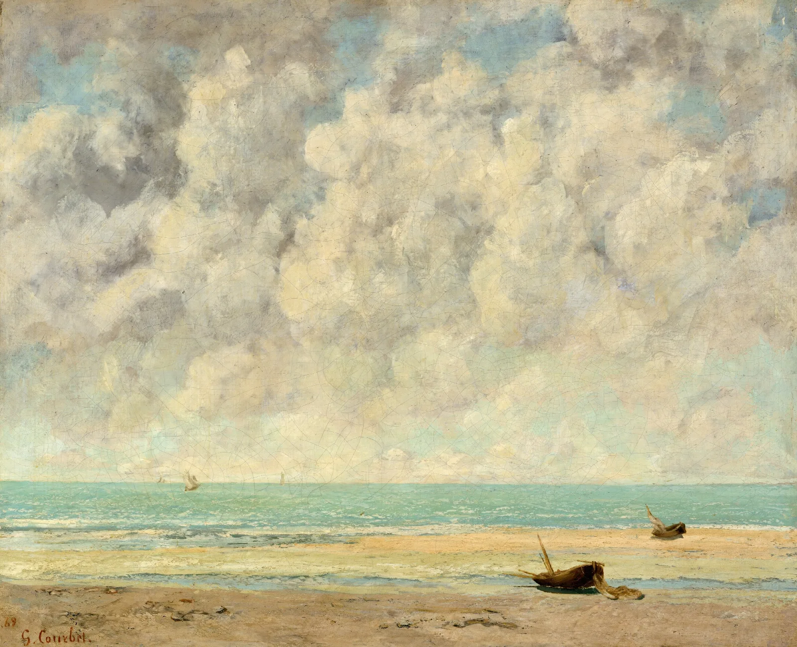 The Calm Sea Wall Art by Gustave Courbet - Canvas Print