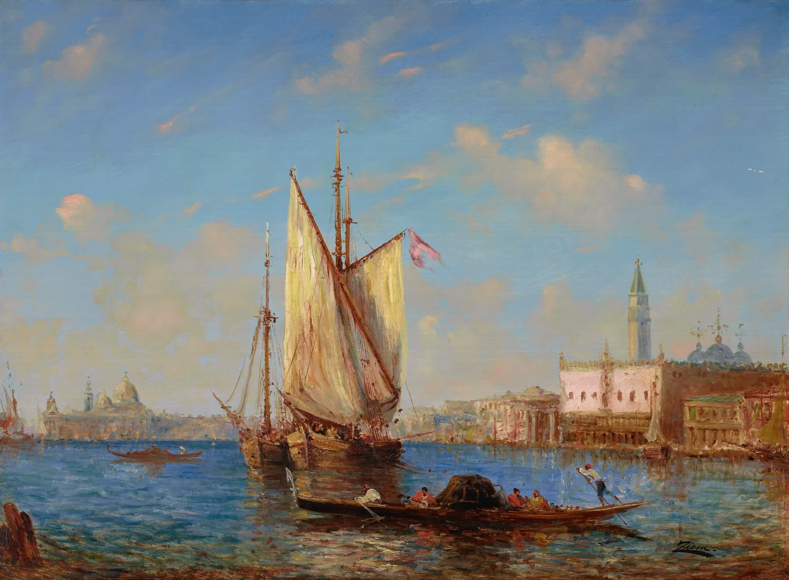 La Lagune Venise Wall Art by Félix Ziem - Canvas Print