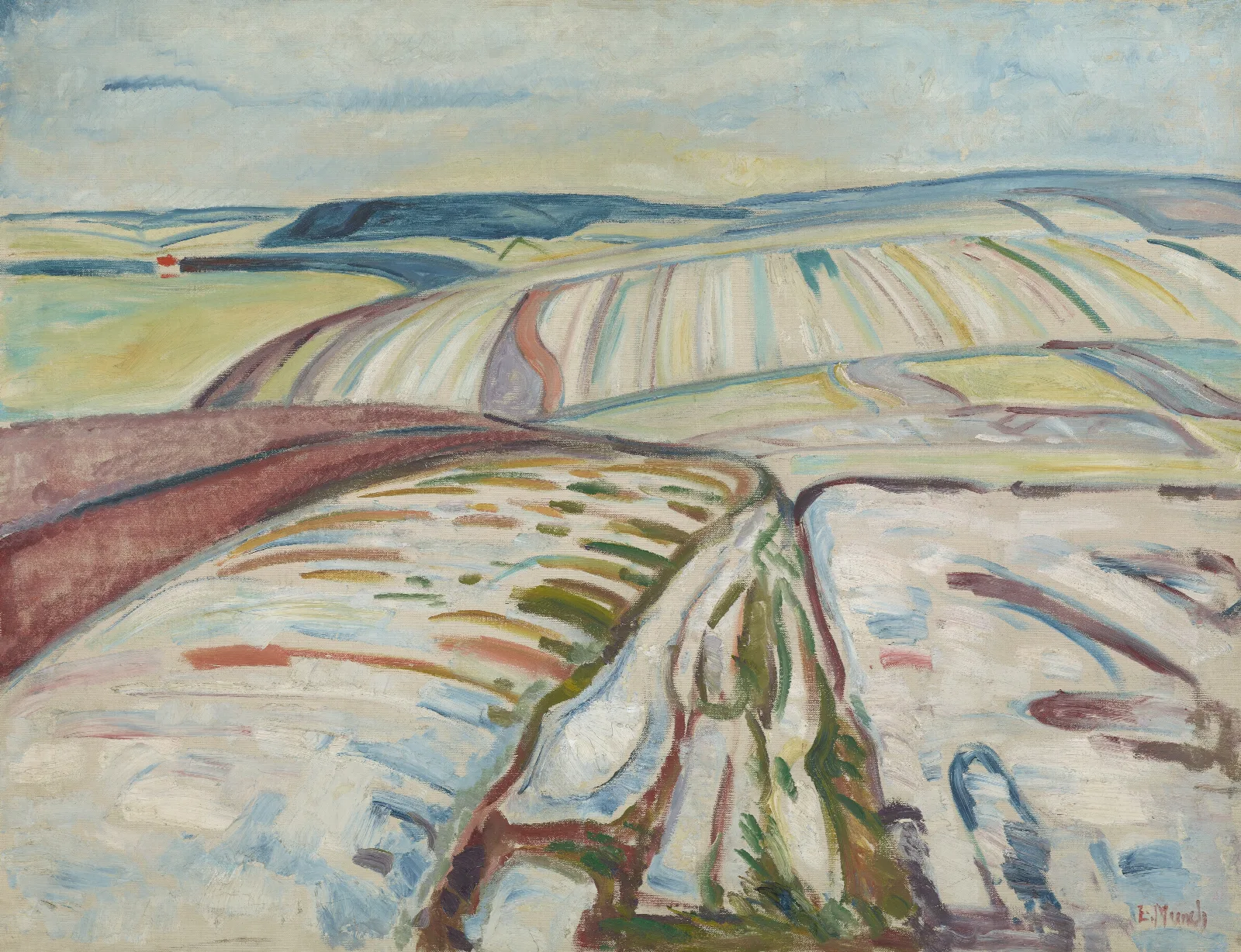 Winter Elgersburg Wall Art by Edvard Munch - Canvas Print