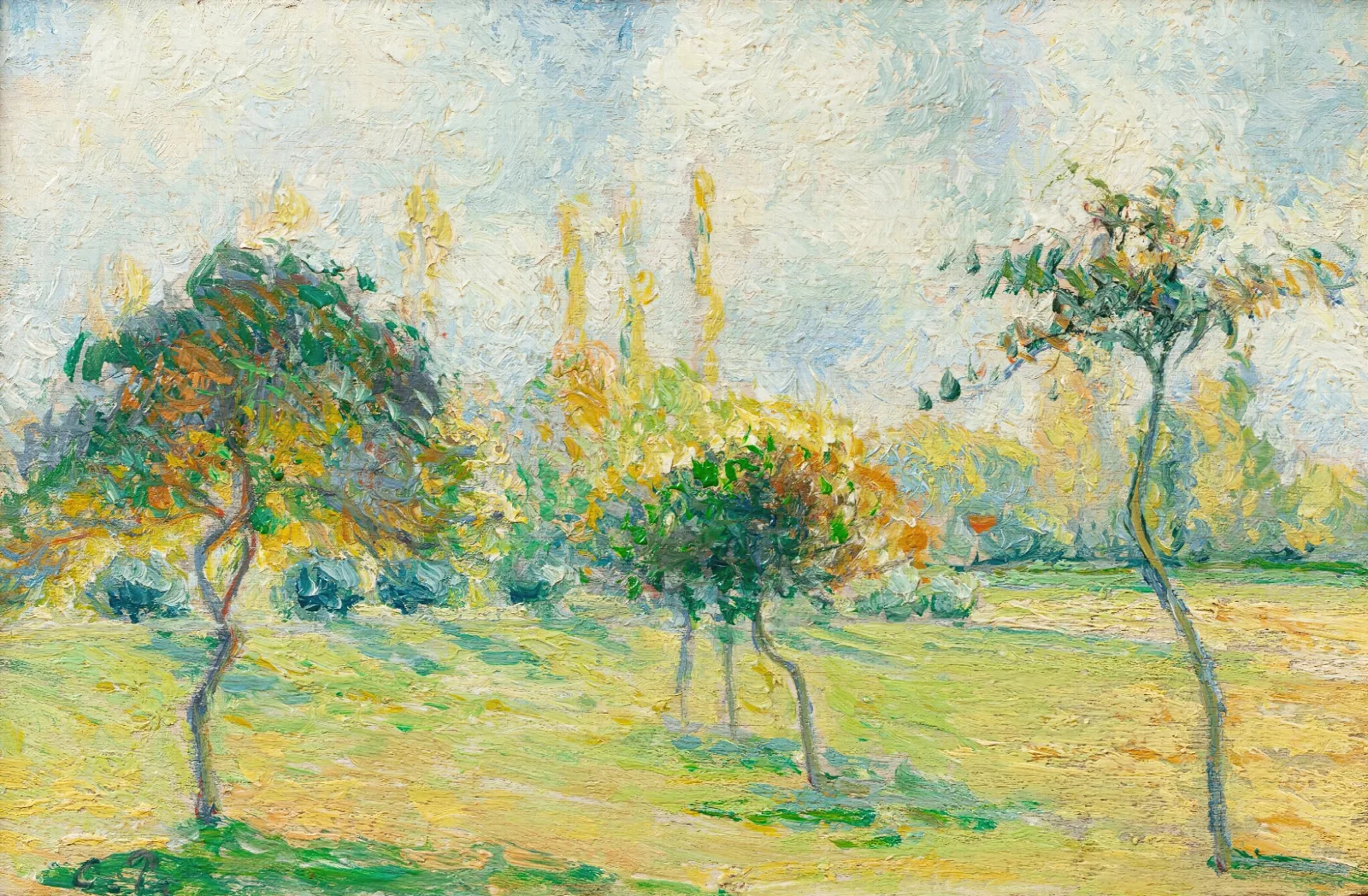 Pommiers Effet Dautomne Wall Art by Camille Pissarro - Canvas Print