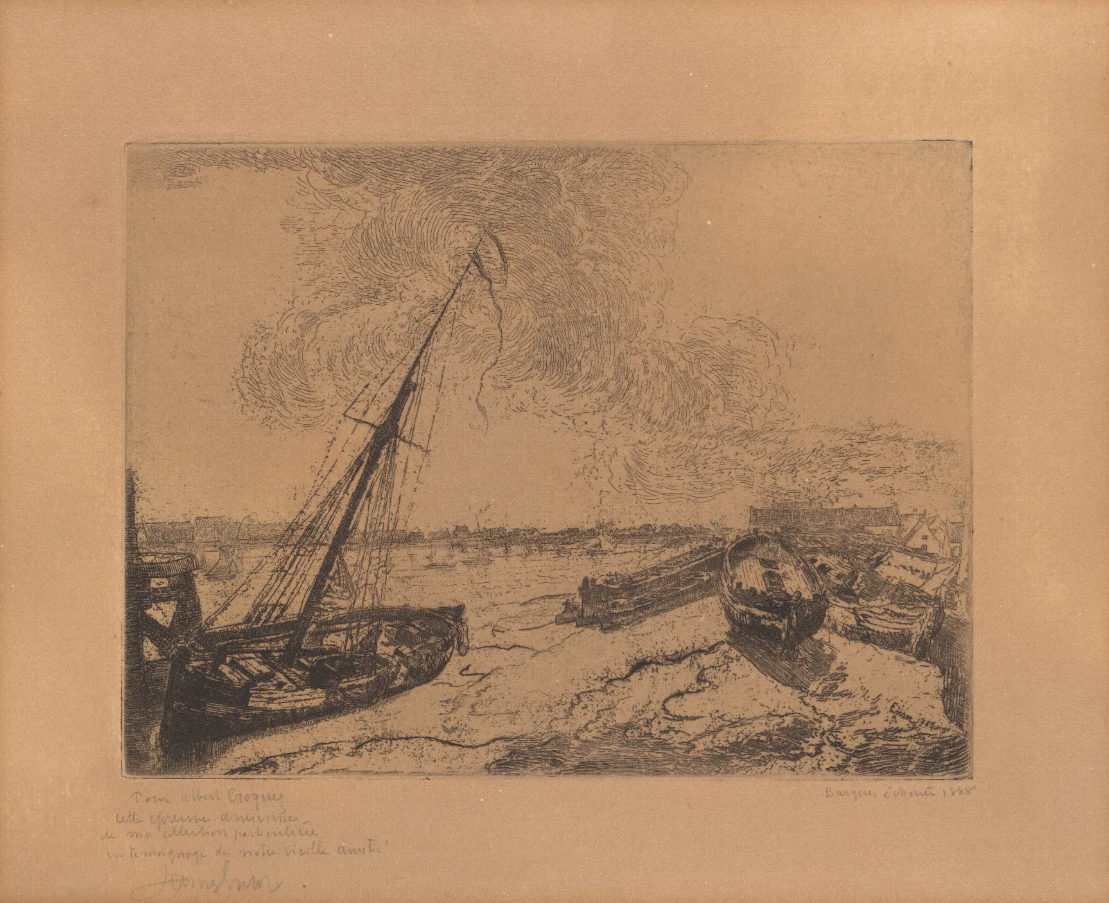 Gestrande Schuiten Wall Art by James Ensor - Canvas Print