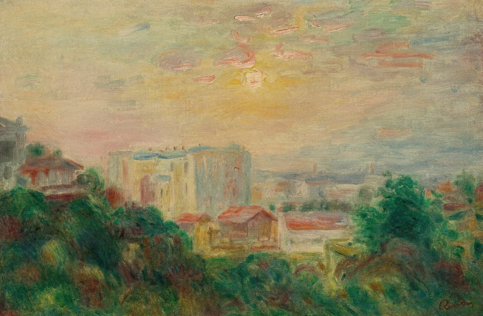 Vue De Montmartre Wall Art by Pierre-Auguste Renoir - Canvas Print