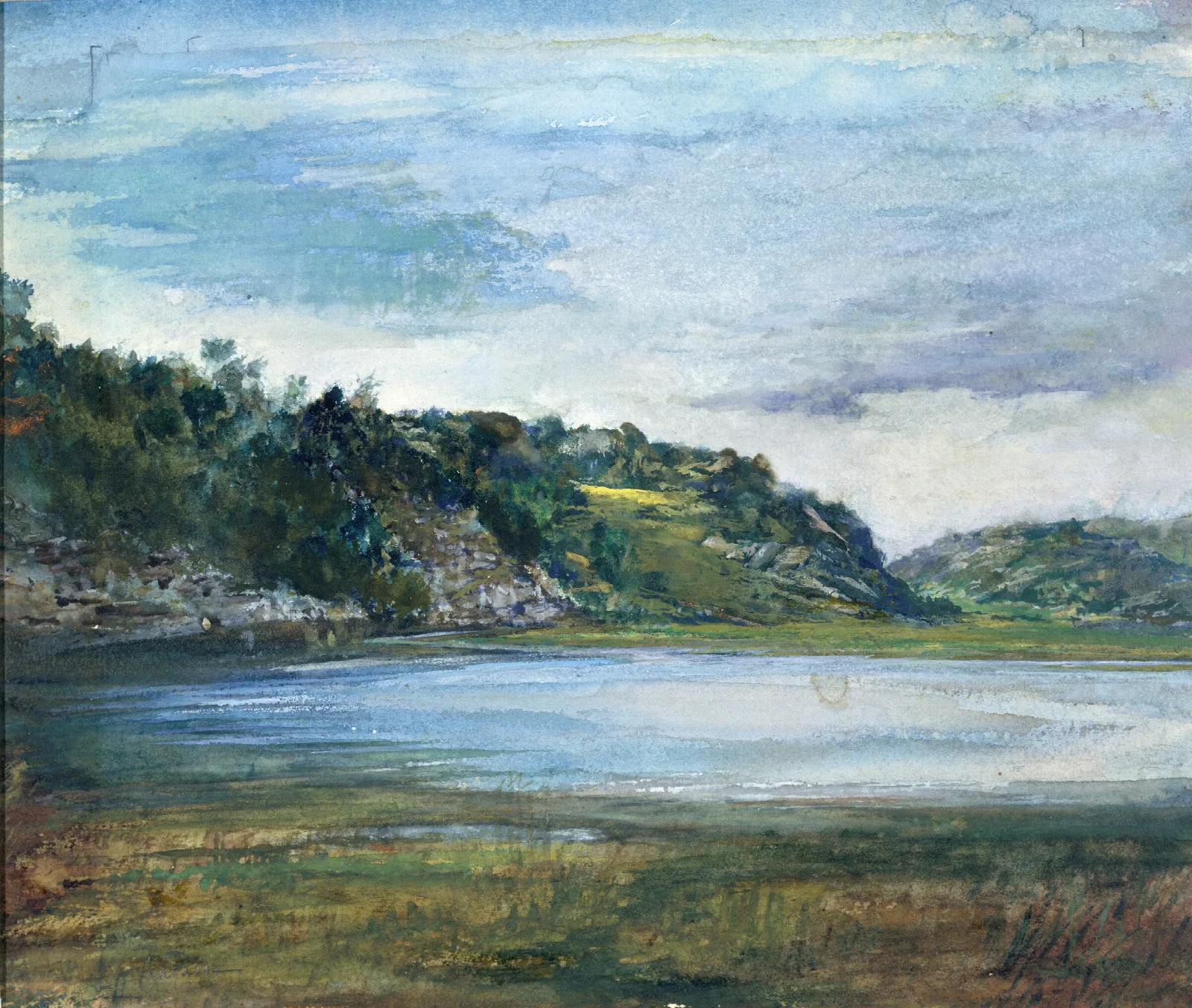 Paradise Rocks Study At Paradise Newport Rhode Island Wall Art by John La Farge - Canvas Print
