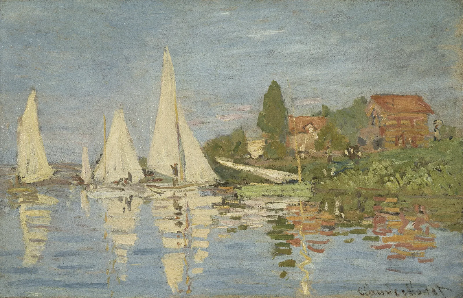 Regattas At Argenteuil Wall Art by Claude Monet - Canvas Print