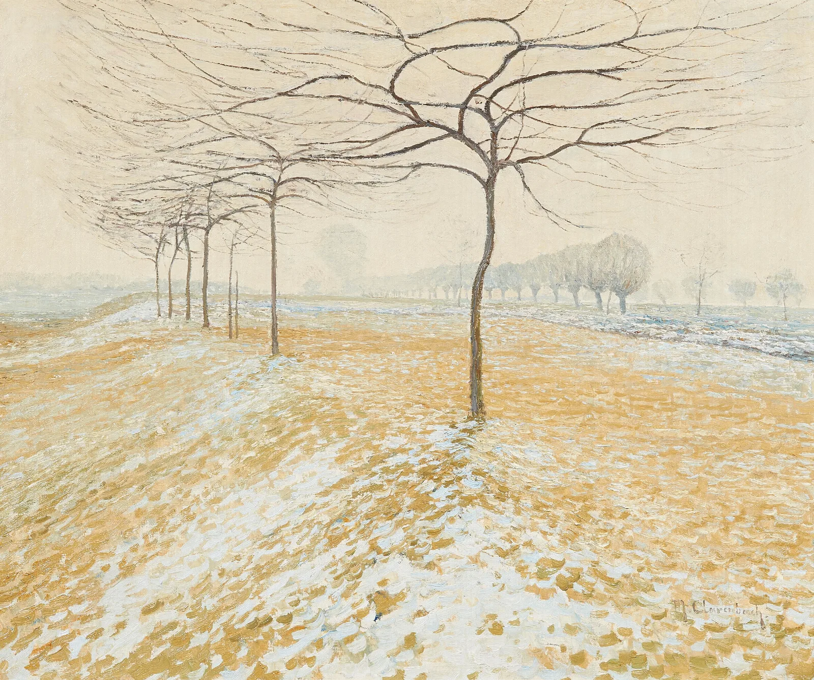 Winterlandschaft 10 Wall Art by Max Clarenbach - Canvas Print