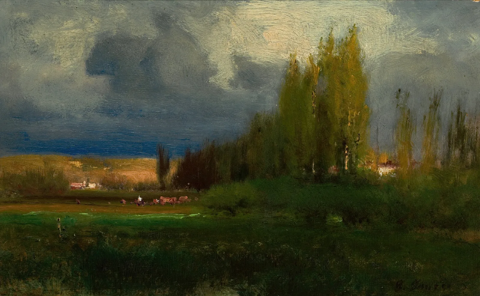 Landscape Study 13 Wall Art by George Inness - Canvas Print