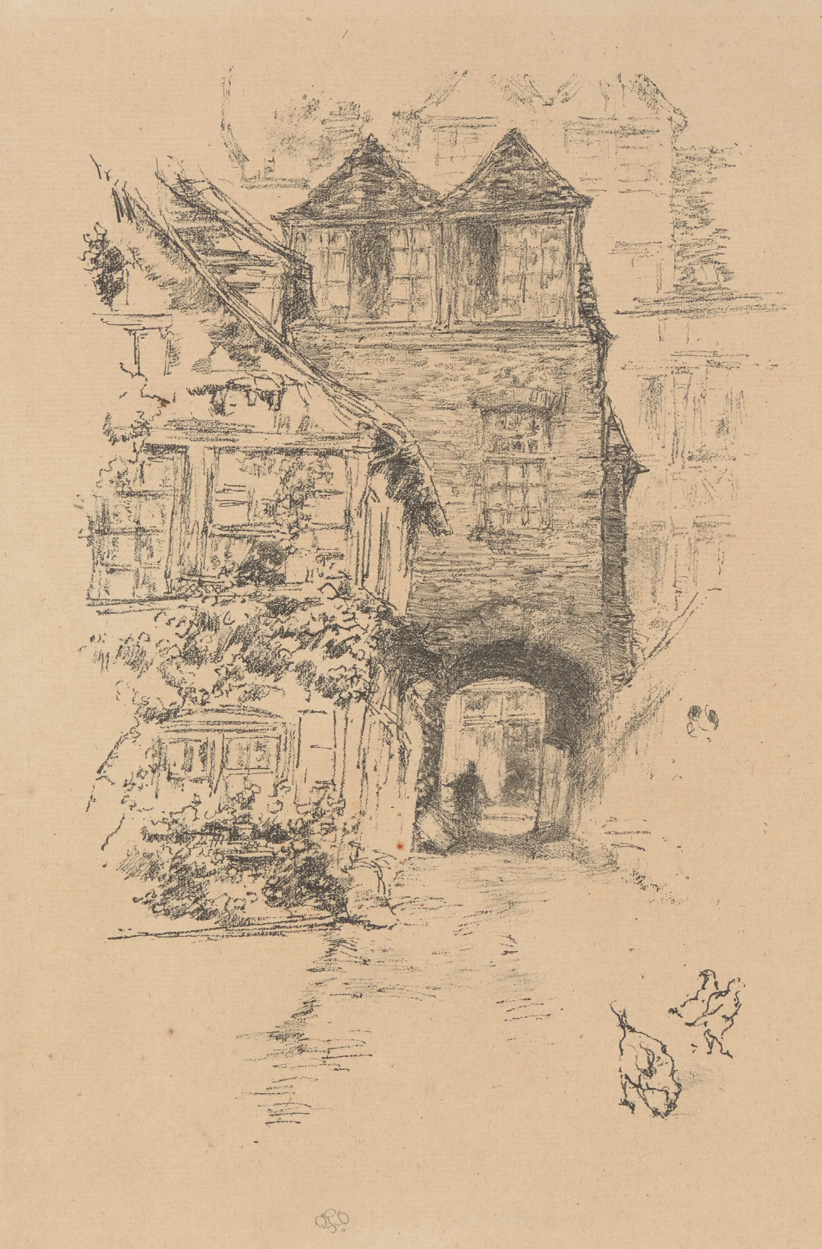 The Priests House Rouen Wall Art by James Abbott McNeill Whistler - Canvas Print