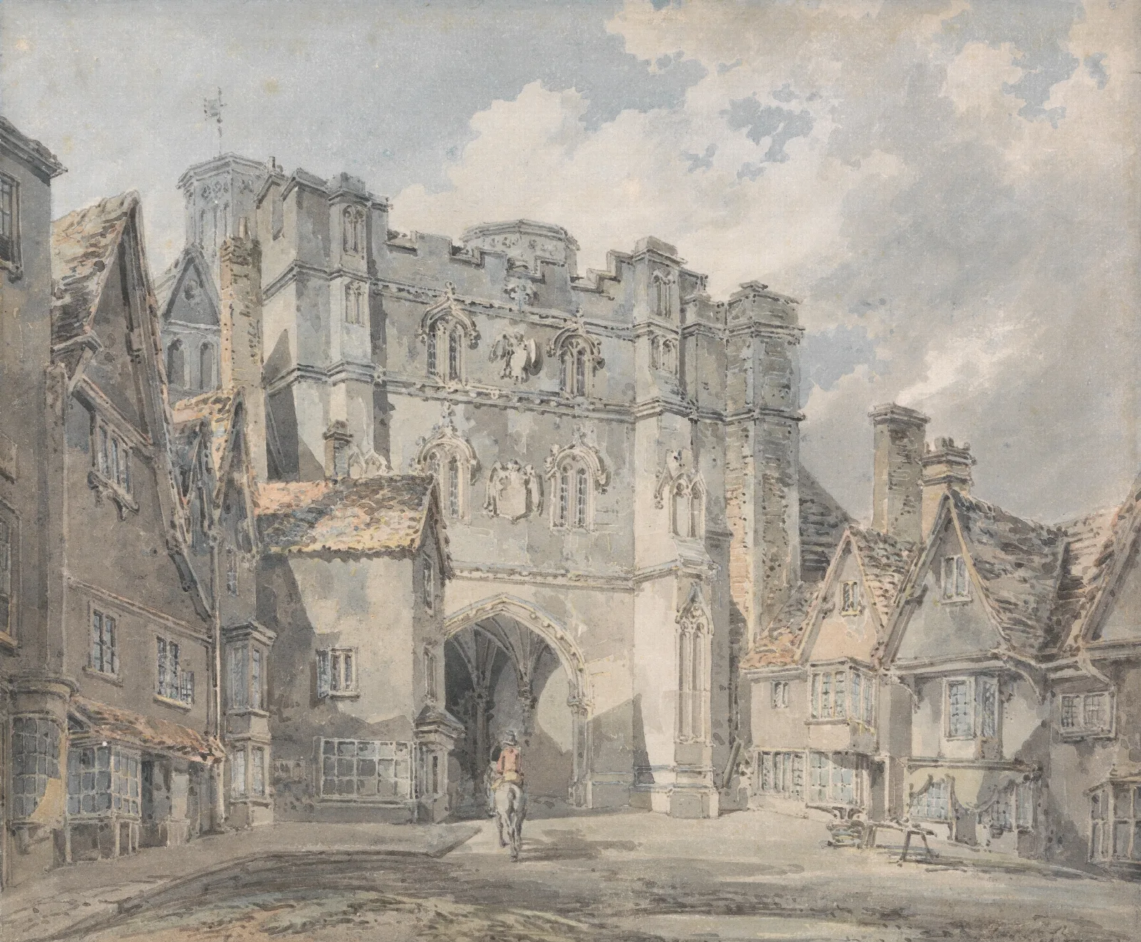 Christ Church Gate Canterbury Wall Art by Joseph Mallord William Turner - Canvas Print