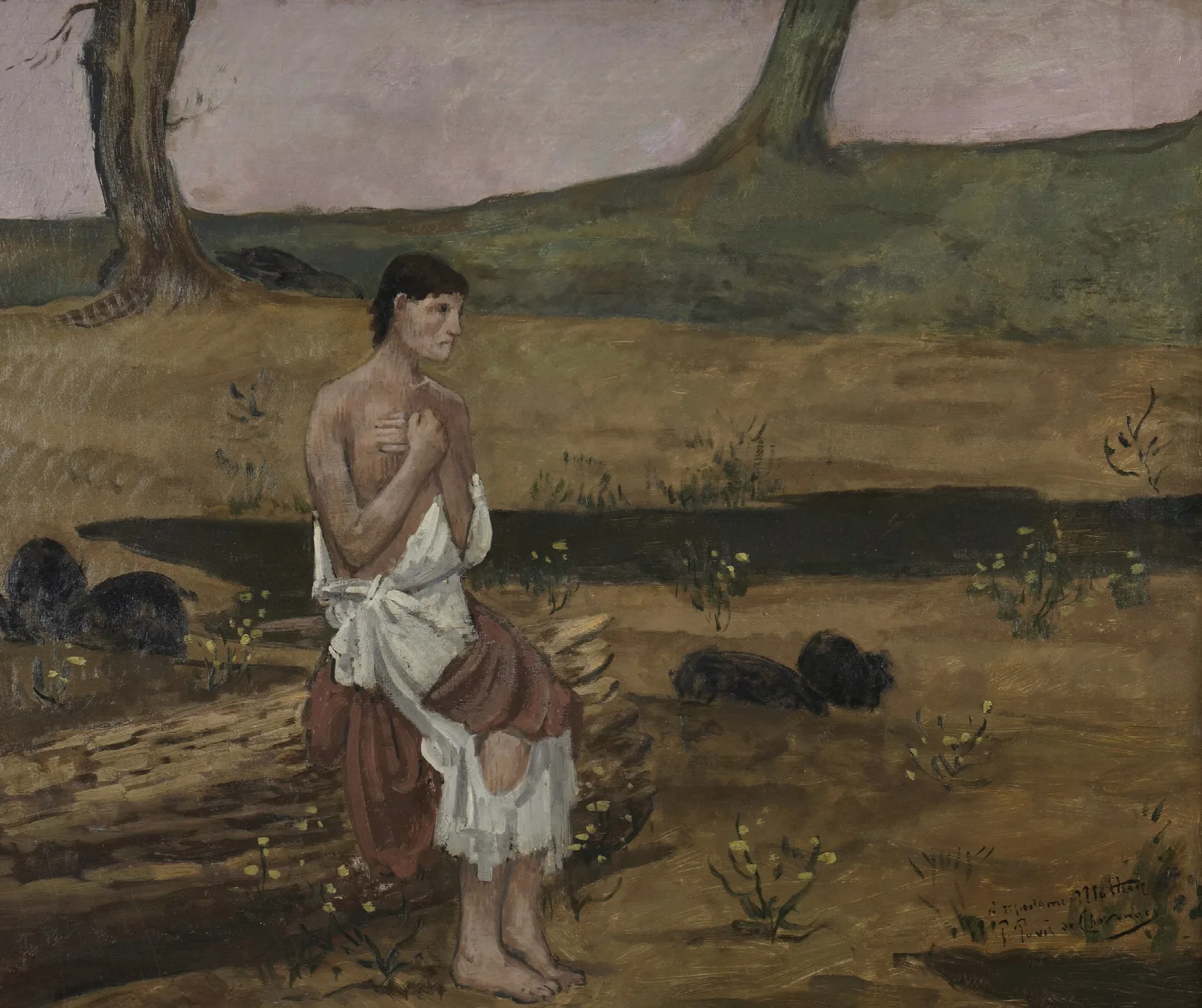 The Prodigal Son 8 Wall Art by Pierre Puvis de Chavannes - Canvas Print