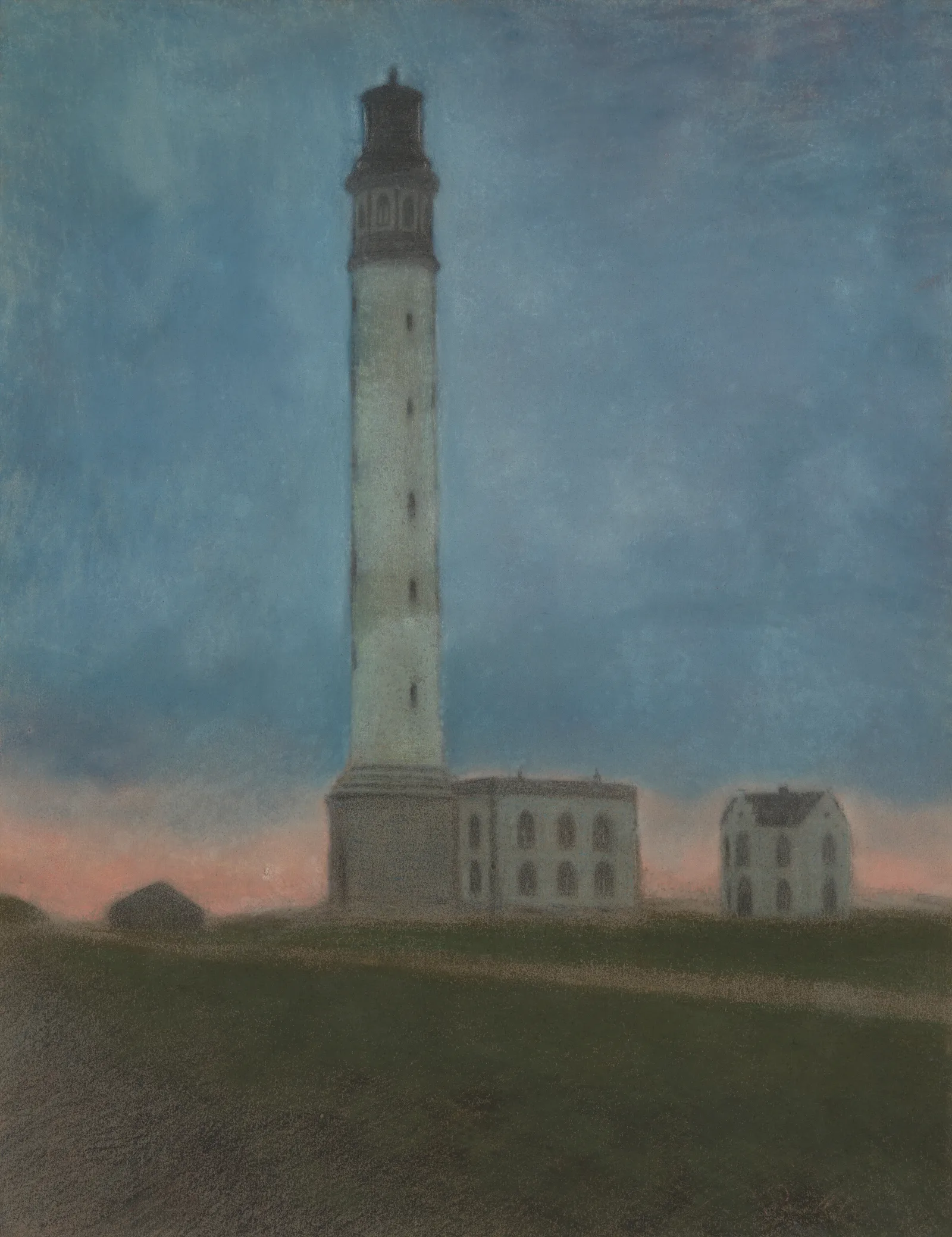 De Vuurtoren Van Oostende Bij Zonsopgang Wall Art by Léon Spilliaert - Canvas Print