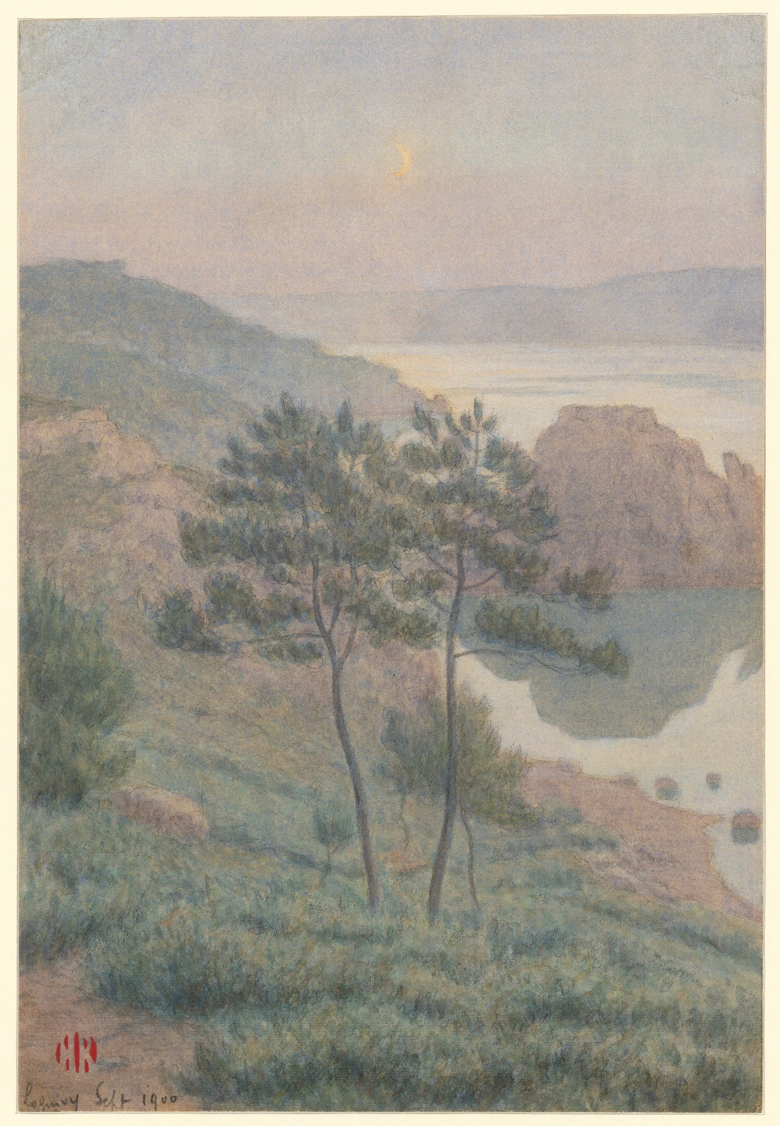 Loguivy Premier Quartier Dans La Brume Landiri Wall Art by Henri Rivière - Canvas Print