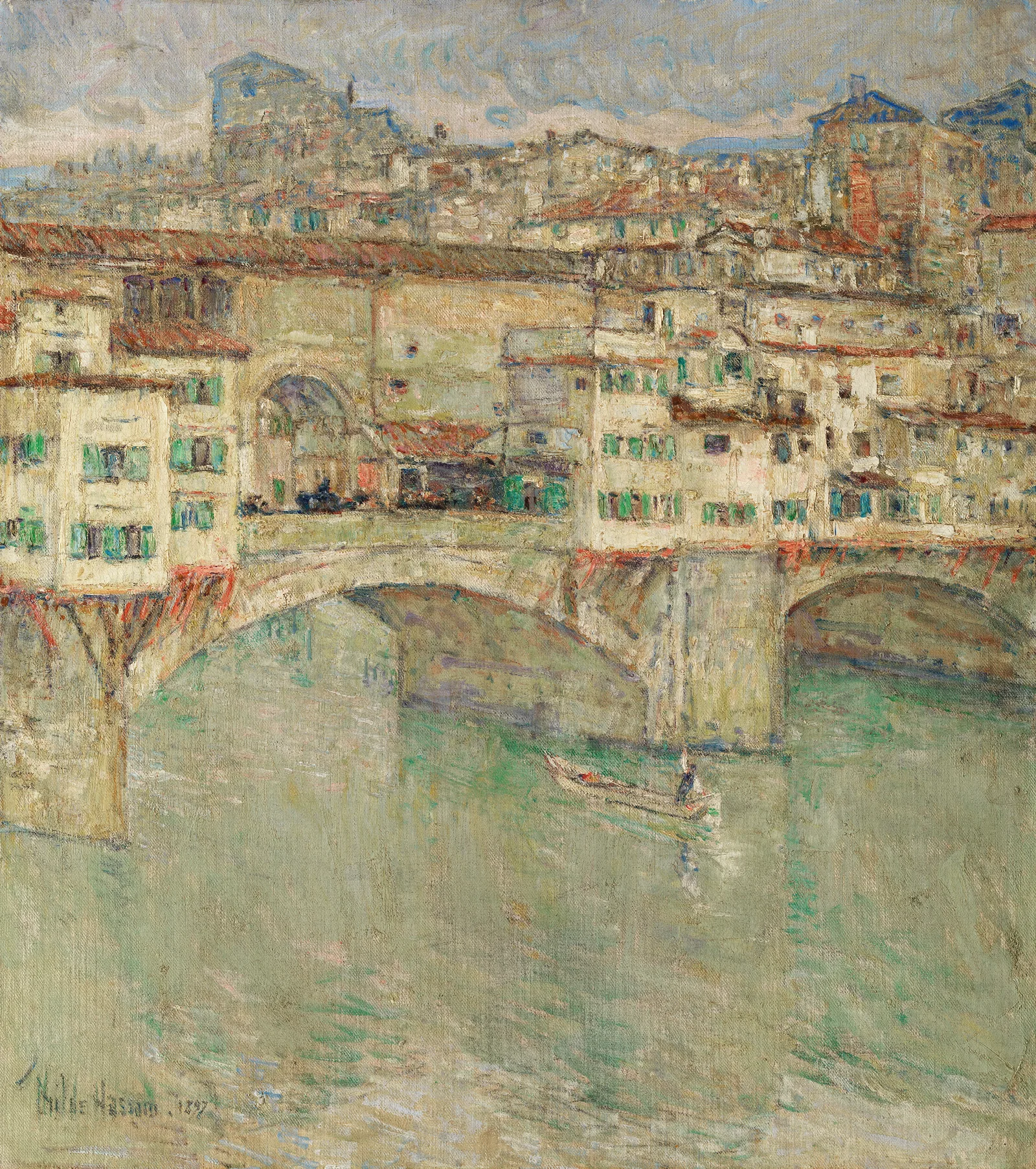 Ponte Vecchio Wall Art by Childe Hassam - Canvas Print