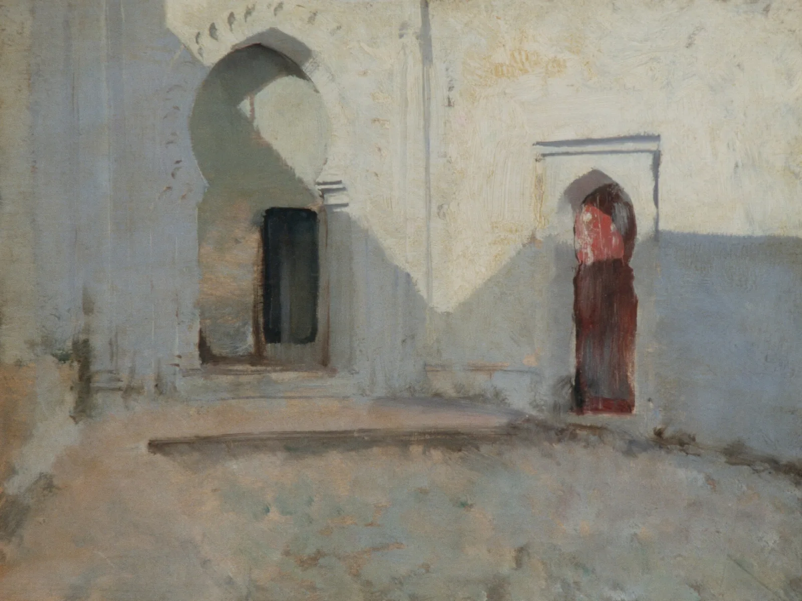 Courtyard Tetuan Morocco Wall Art by John Singer Sargent - Canvas Print