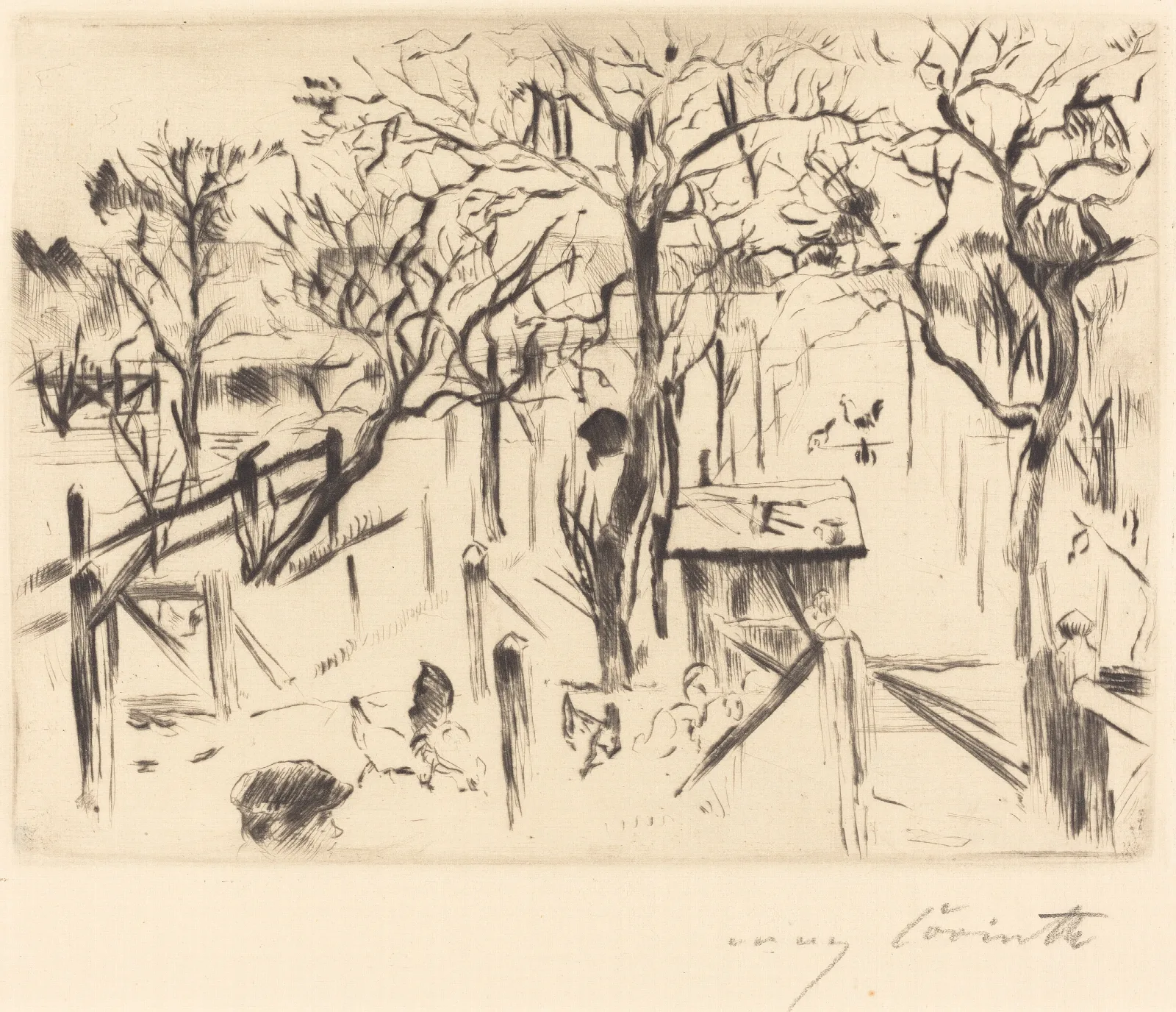 Fruit Garden In Autumn Obstgarten Im Herbst Wall Art by Lovis Corinth - Canvas Print