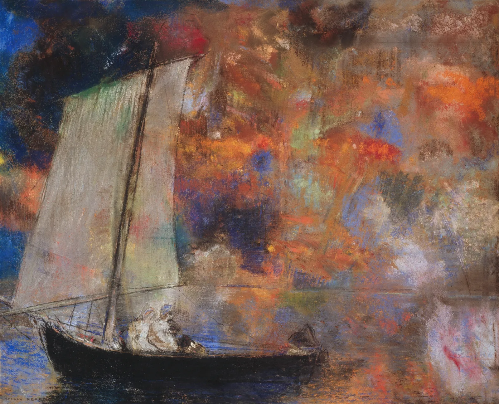 Flower Clouds Wall Art by Odilon Redon - Canvas Print