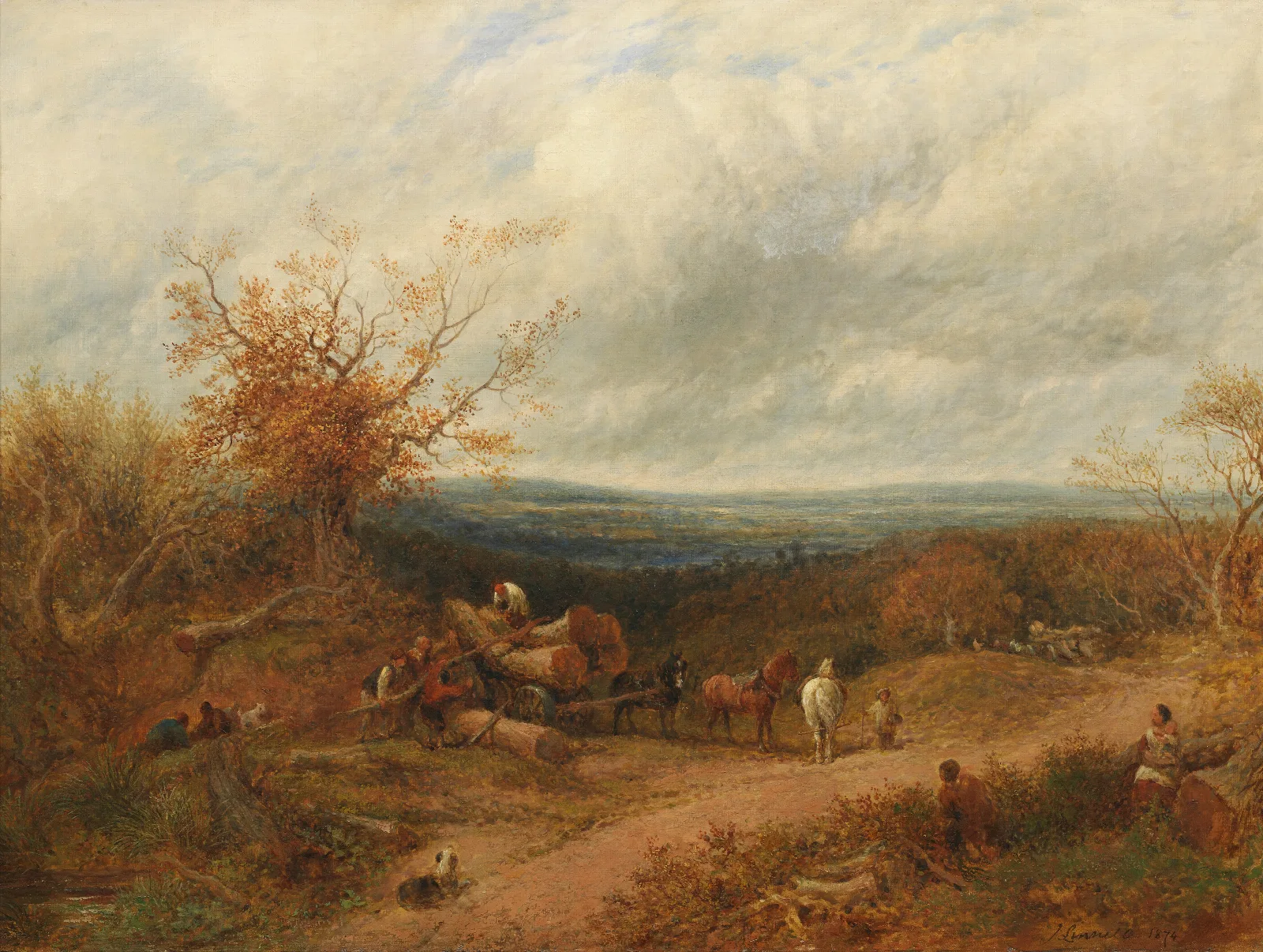 Woodcutters 3 Wall Art by John Linnell - Canvas Print