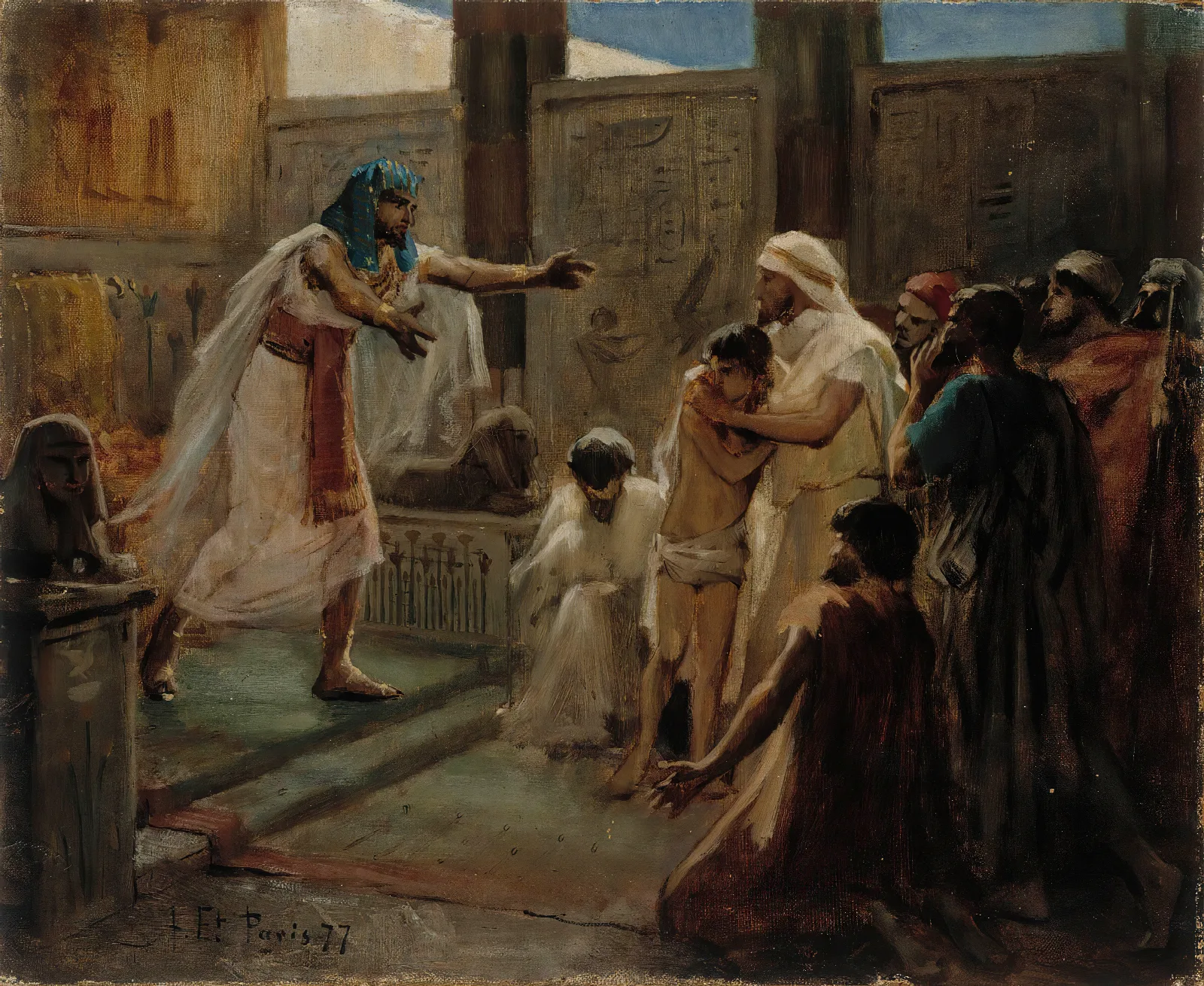 Joseph And His Brother Wall Art by Albert Edelfelt - Canvas Print