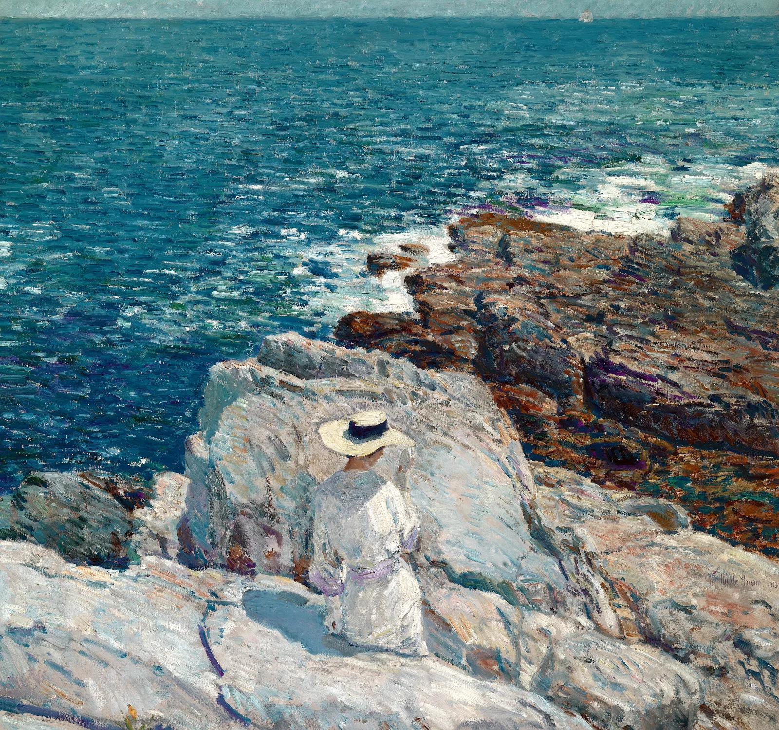 The South Ledges Appledore Wall Art by Childe Hassam - Canvas Print