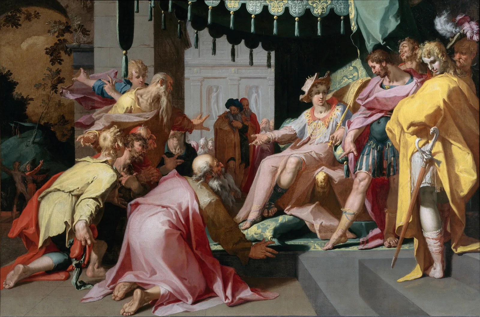 Joseph And His Brothers Wall Art by Abraham Bloemaert - Canvas Print
