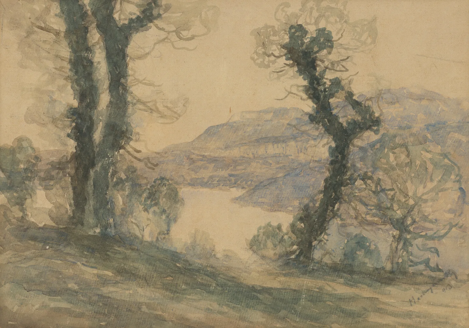 Landscape 104 Wall Art by Ladislav Mednyánszky - Canvas Print