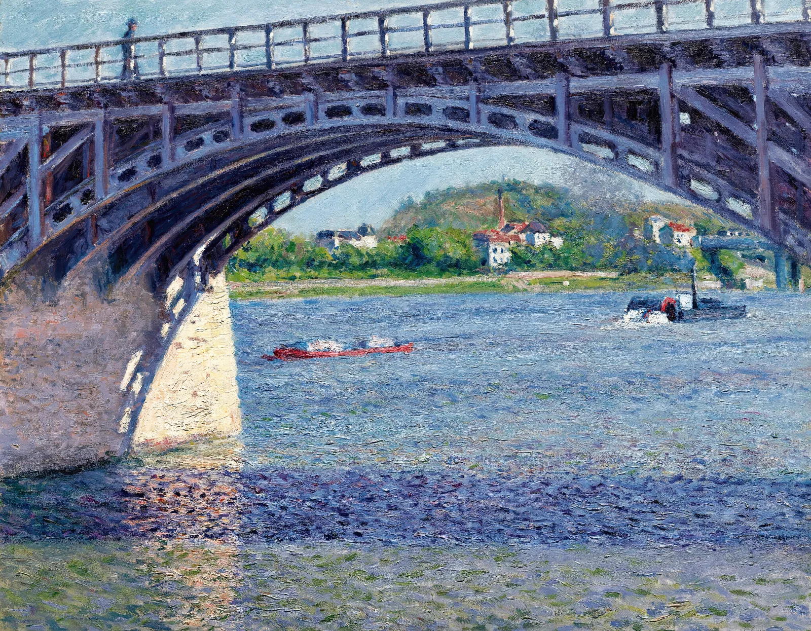 Le Pont Dargenteuil Et La Seine Wall Art by Gustave Caillebotte - Canvas Print