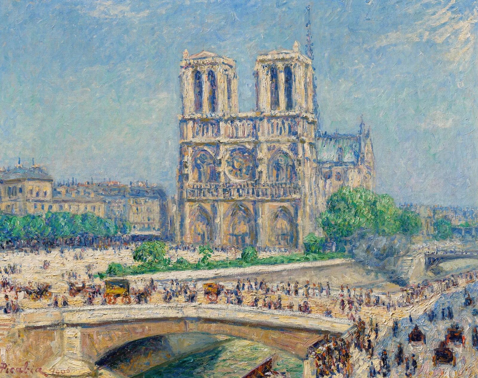 Notre Dame Effet De Soleil Wall Art by Francis Picabia - Canvas Print