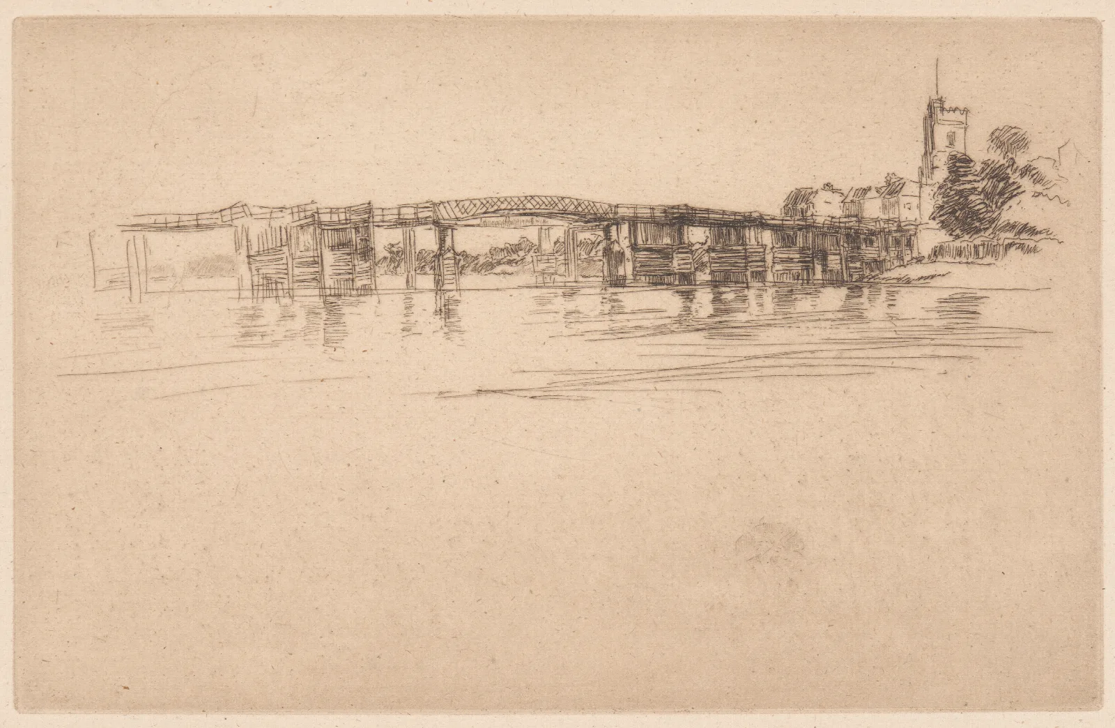 The Little Putney No 1 Wall Art by James Abbott McNeill Whistler - Canvas Print