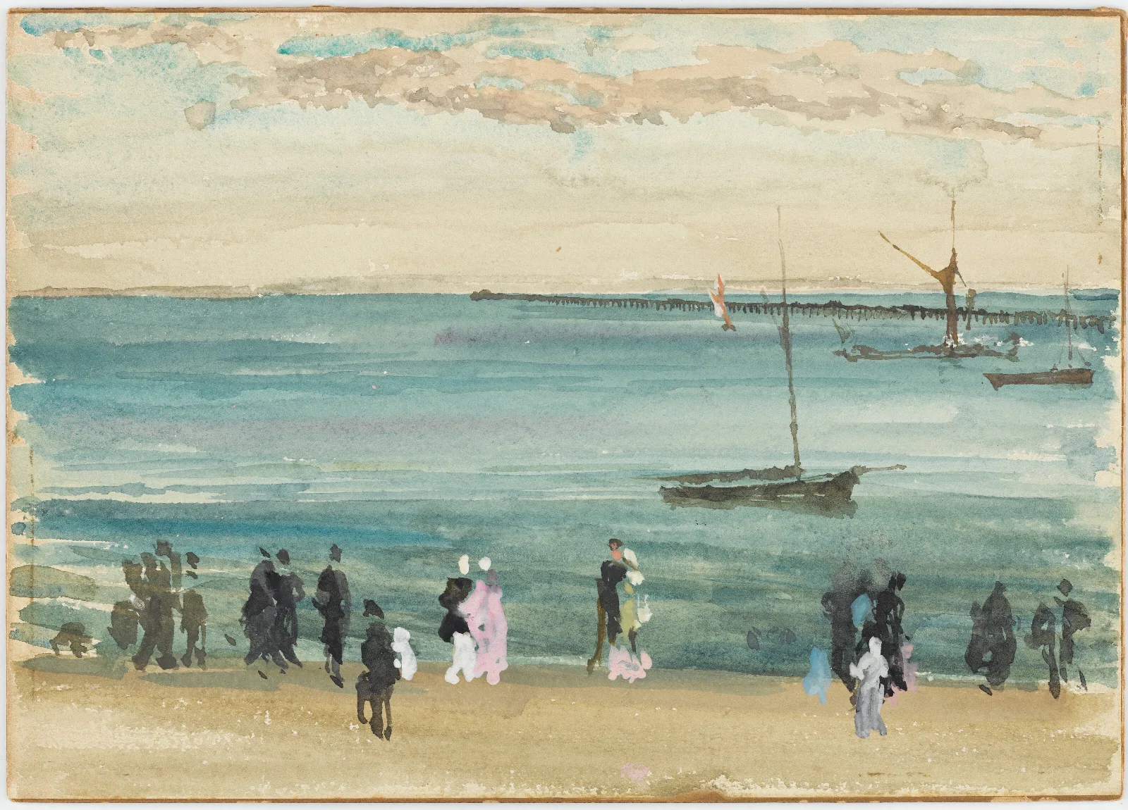 Southend Pier Wall Art by James Abbott McNeill Whistler - Canvas Print