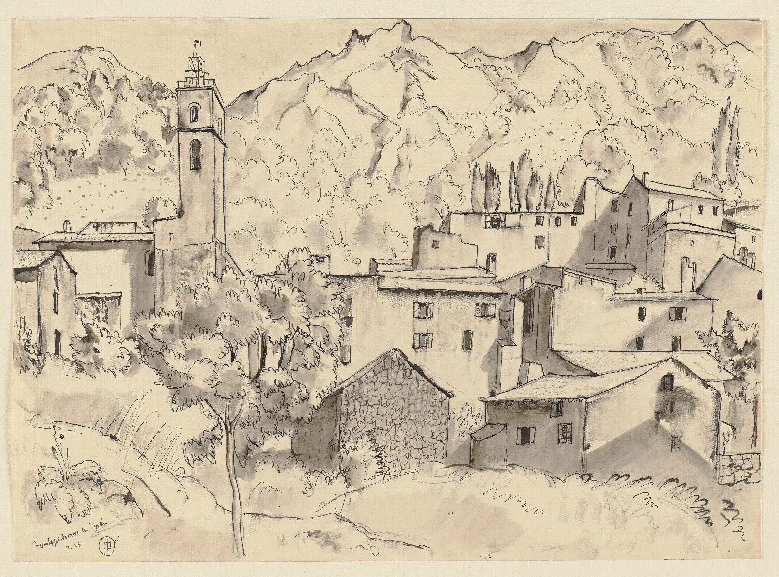Fontpedrouse En Pyrenees Wall Art by Hermann Lismann - Canvas Print