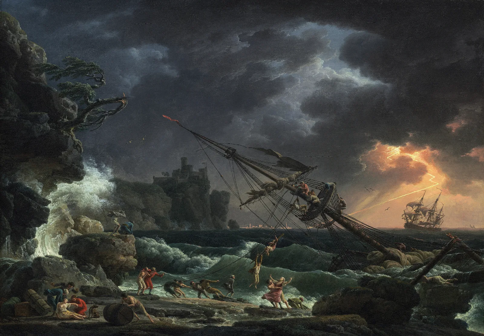 The Shipwreck Wall Art by Claude-Joseph Vernet - Canvas Print