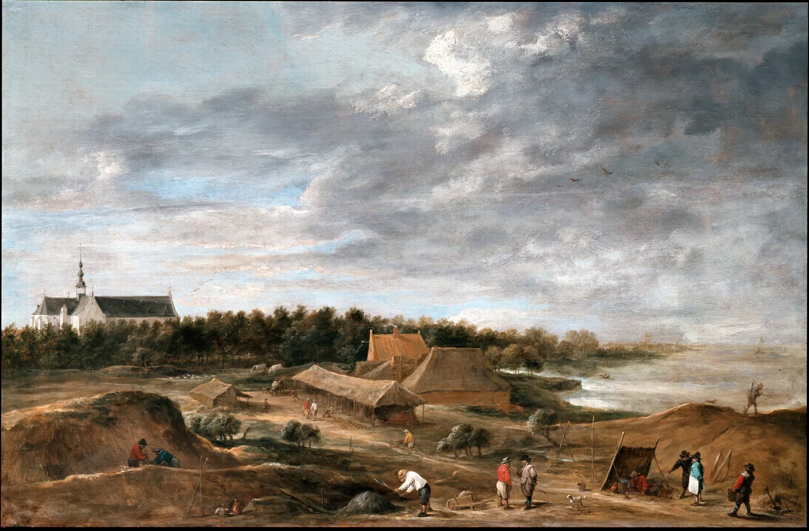 Brickmakers Near Hemiksem Wall Art by David Teniers The Younger - Canvas Print