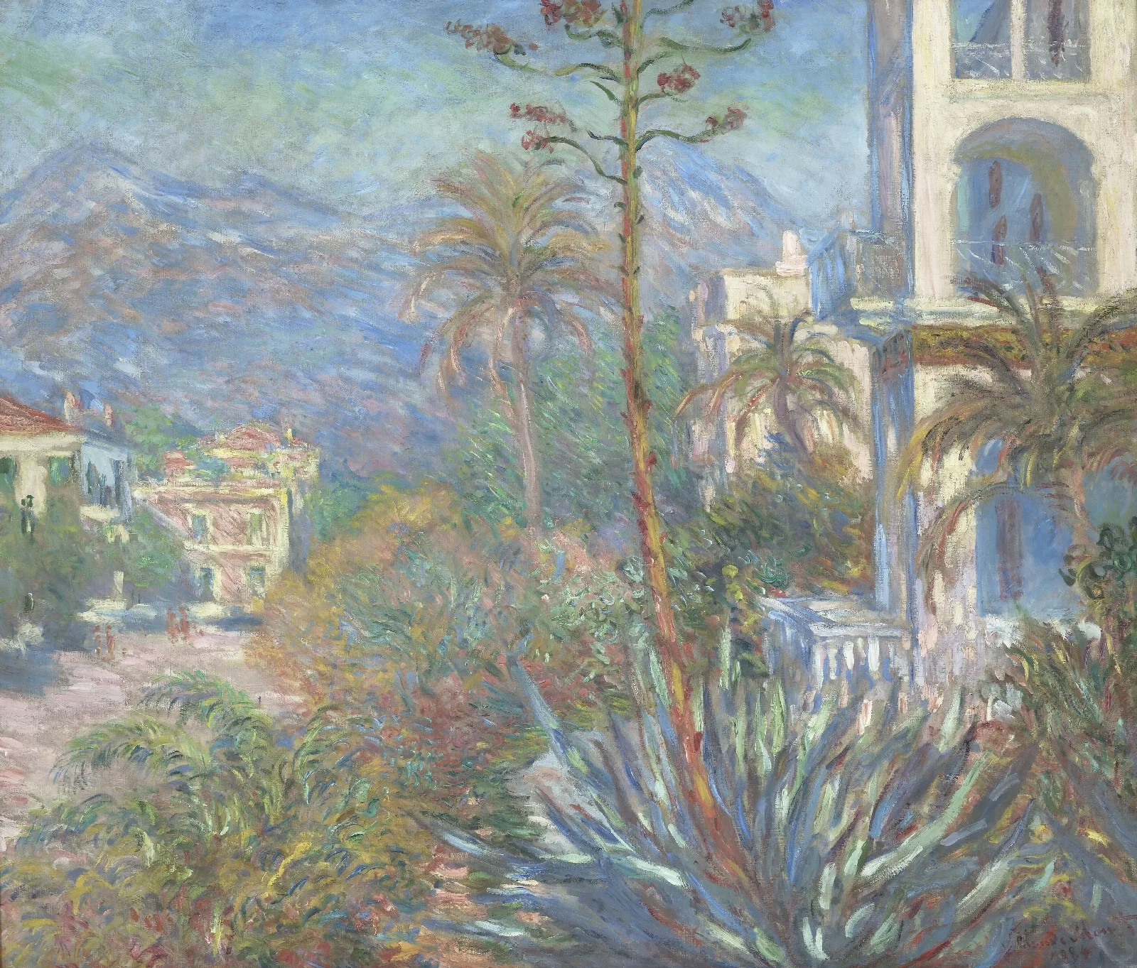 Villas At Bordighera Wall Art by Claude Monet - Canvas Print