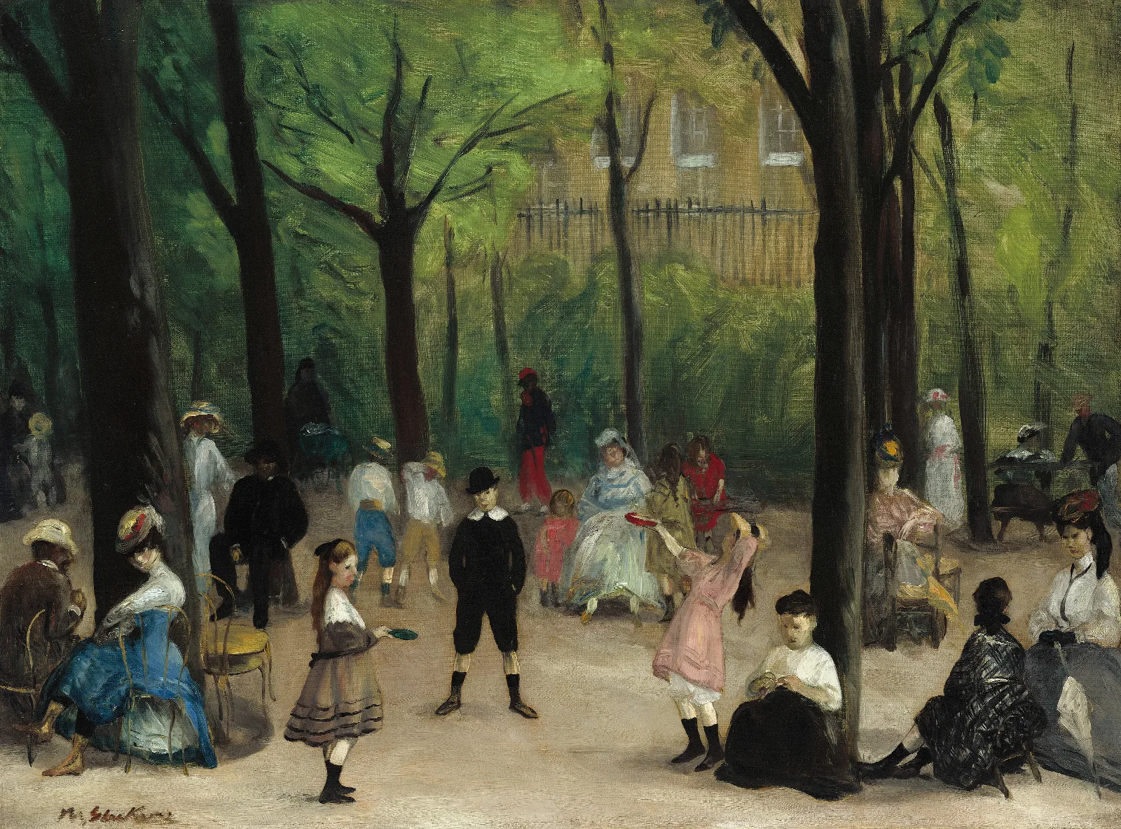 Luxembourg Gardens Wall Art by William James Glackens - Canvas Print