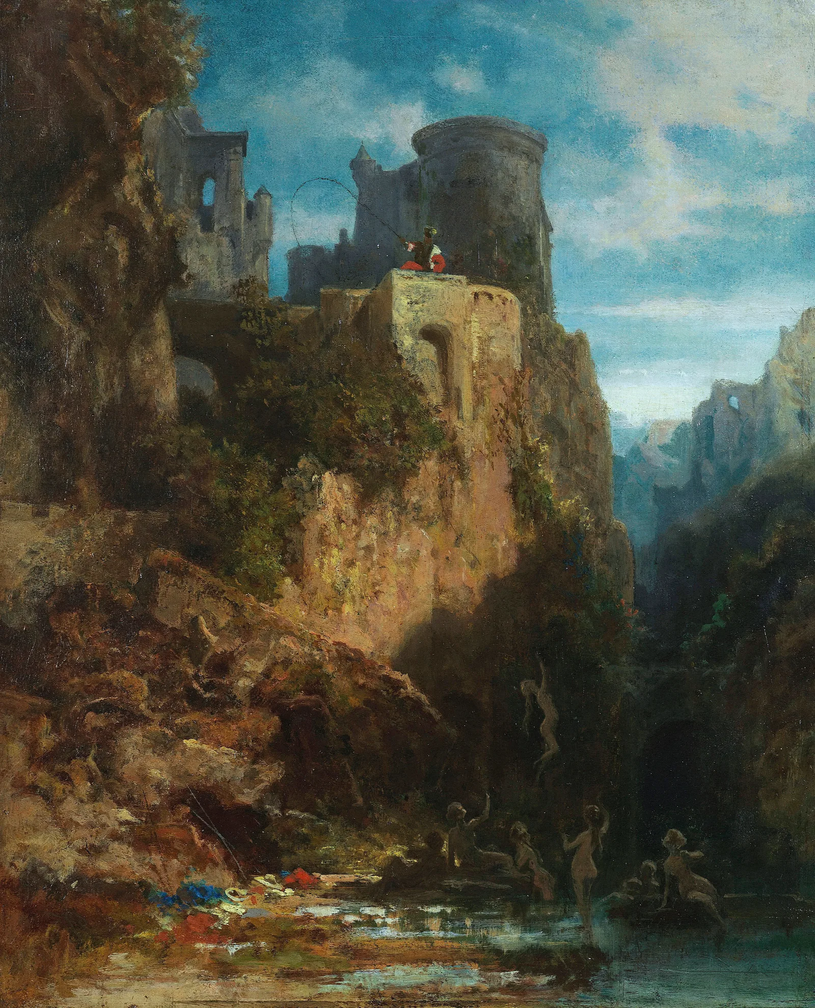 Nixenfang Wall Art by Carl Spitzweg - Canvas Print