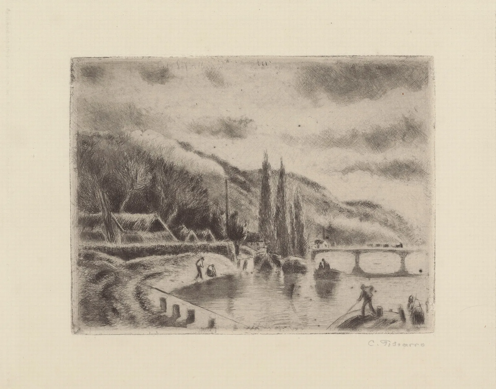 Cote Ste Catherine Rouen Wall Art by Camille Pissarro - Canvas Print