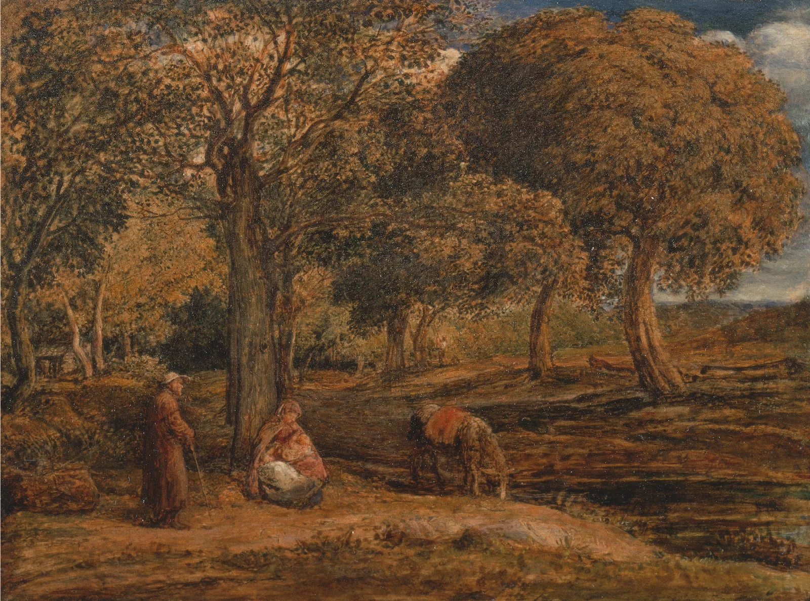 The Rest On The Flight Into Egypt 13 Wall Art by John Linnell - Canvas Print