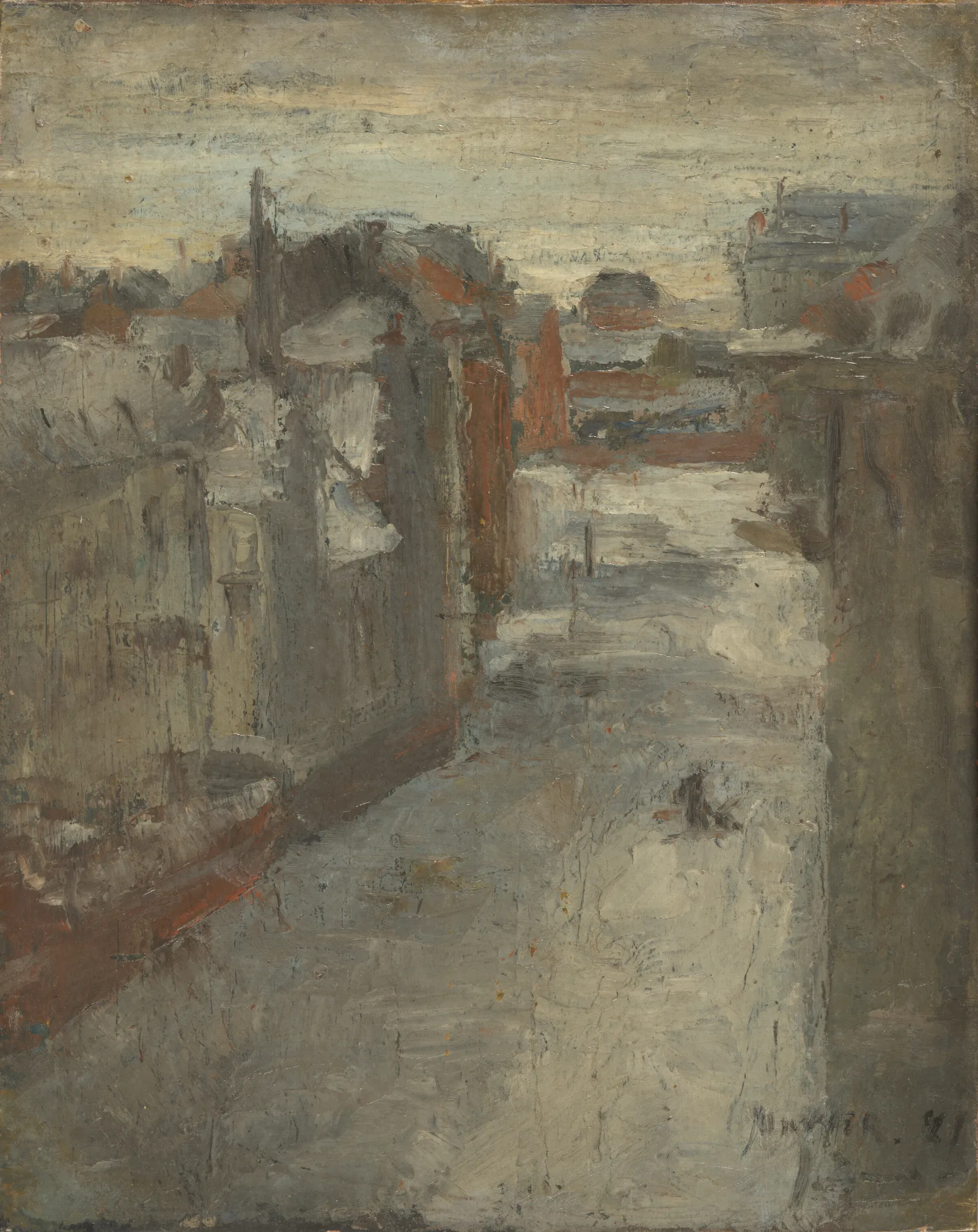 De Van Iseghemlaan Onder De Sneeuw Wall Art by James Ensor - Canvas Print