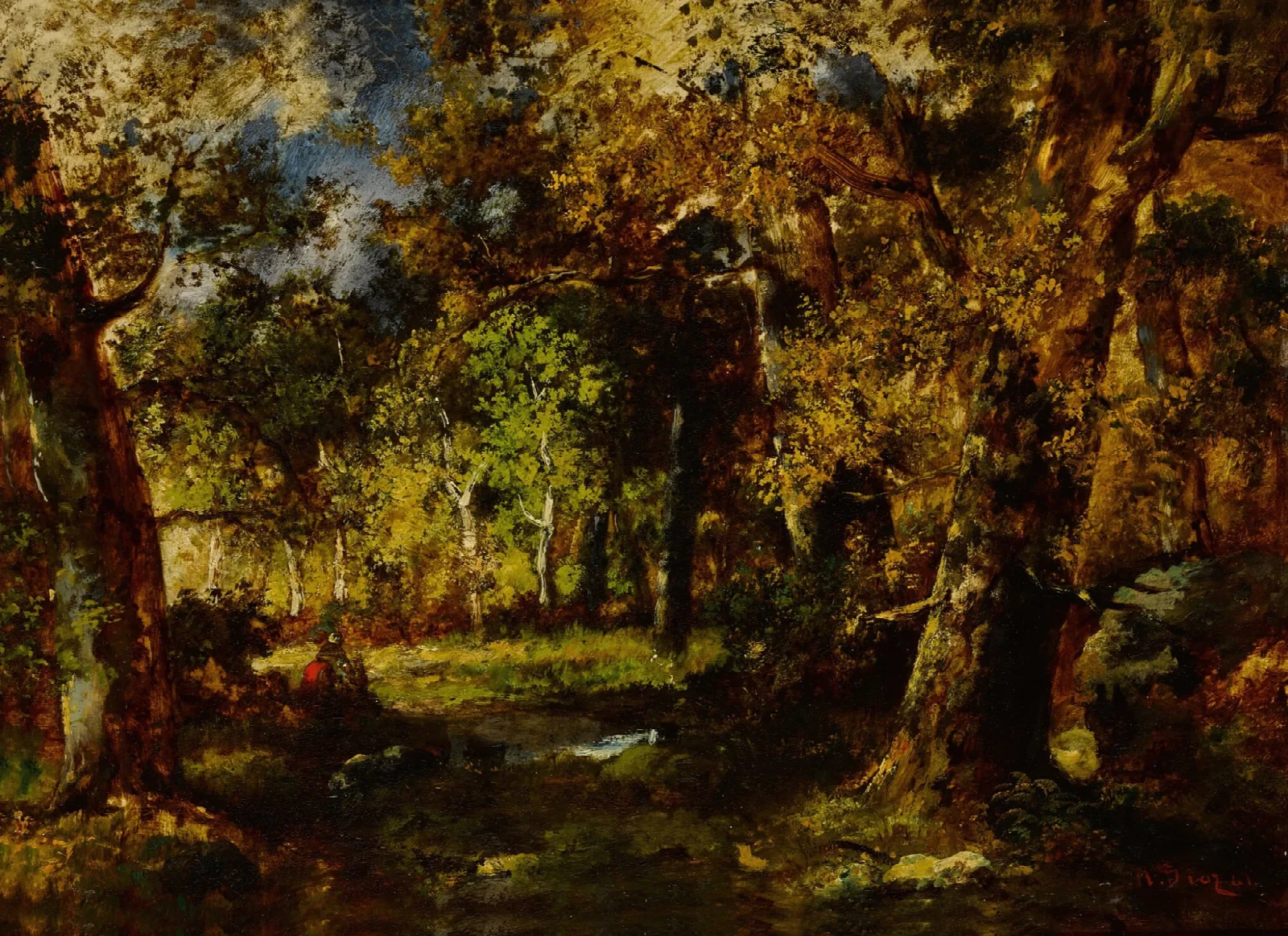 Foret De Fontainebleau 2 Wall Art by Narcisse-Virgile Diaz de La Peña - Canvas Print